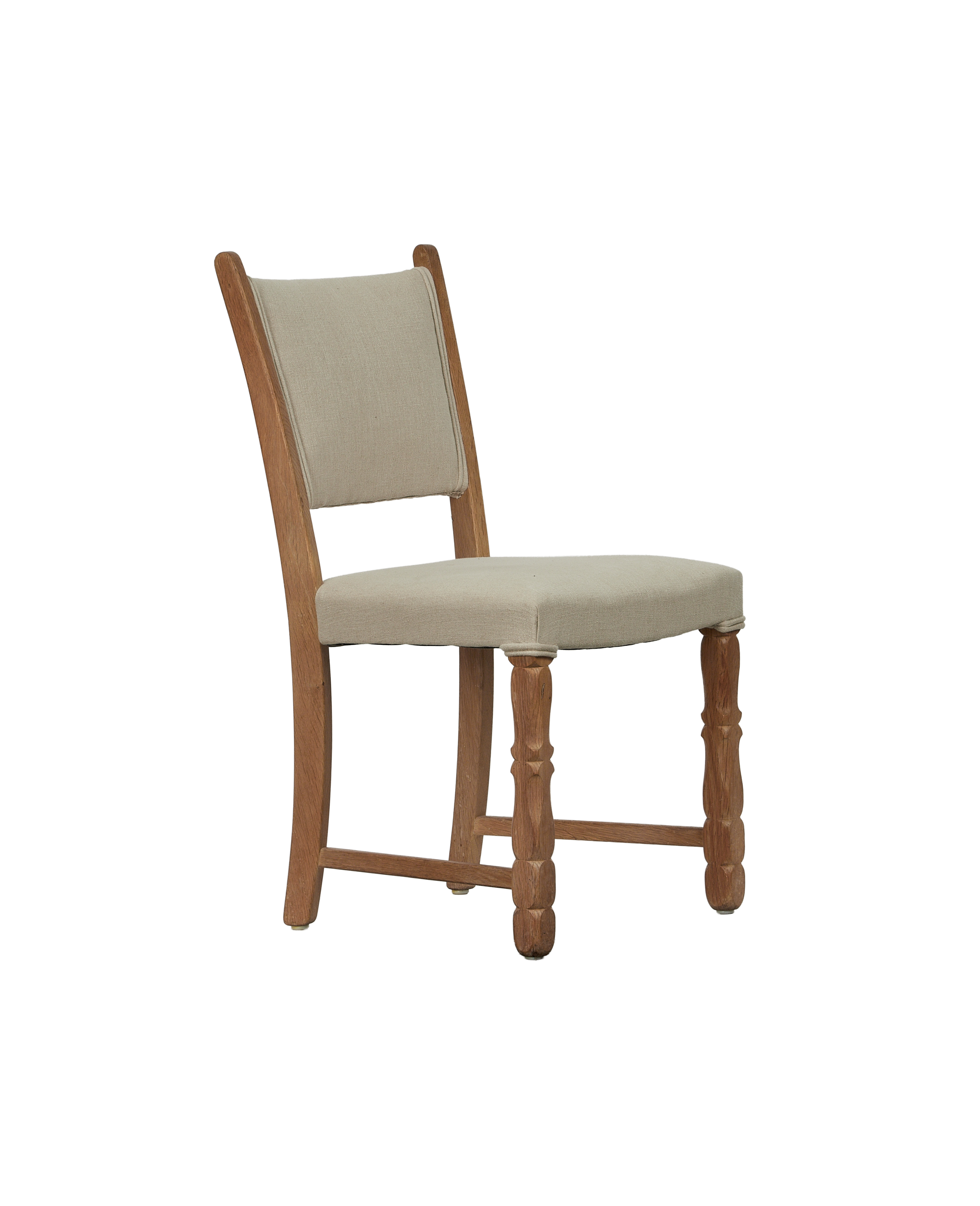 Vintage Henning Style Chair - Rounded Bastide from Denmark made of Upholstery