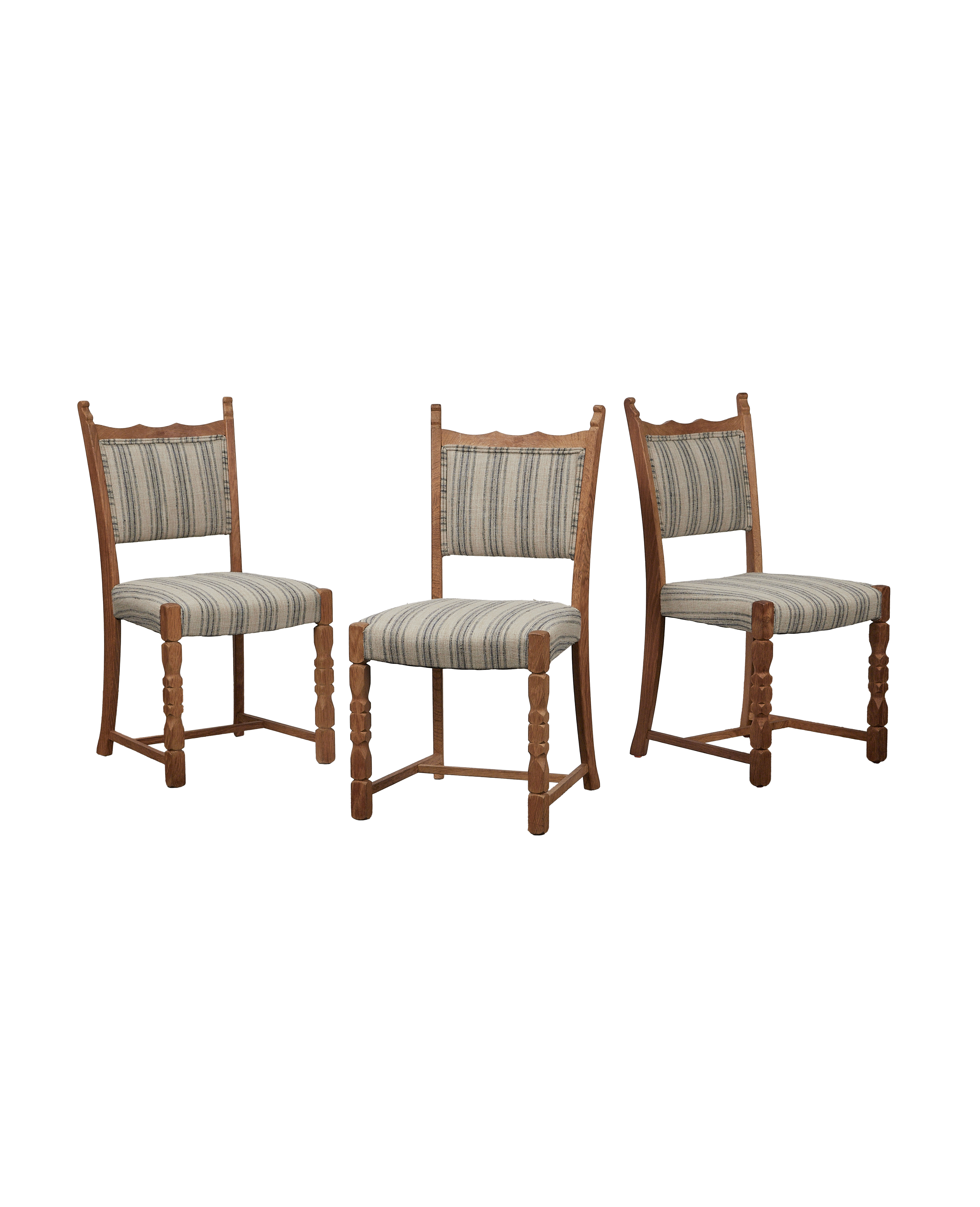 Vintage Henning Style Chair - Mountain Farmhouse Stripe from Denmark made of Wood