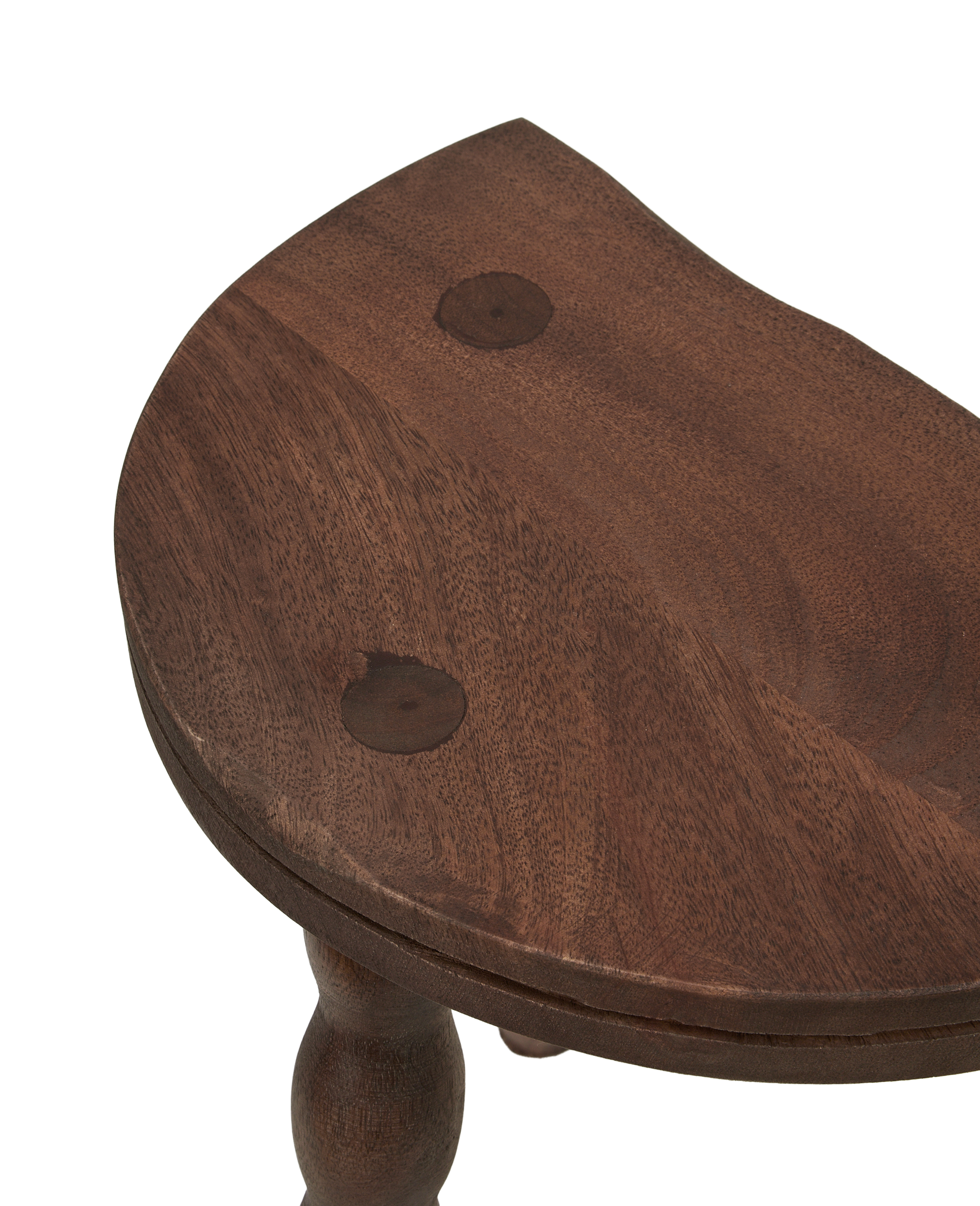 Designed Milking Stool Petite Demi - Merlot from India made of Wood