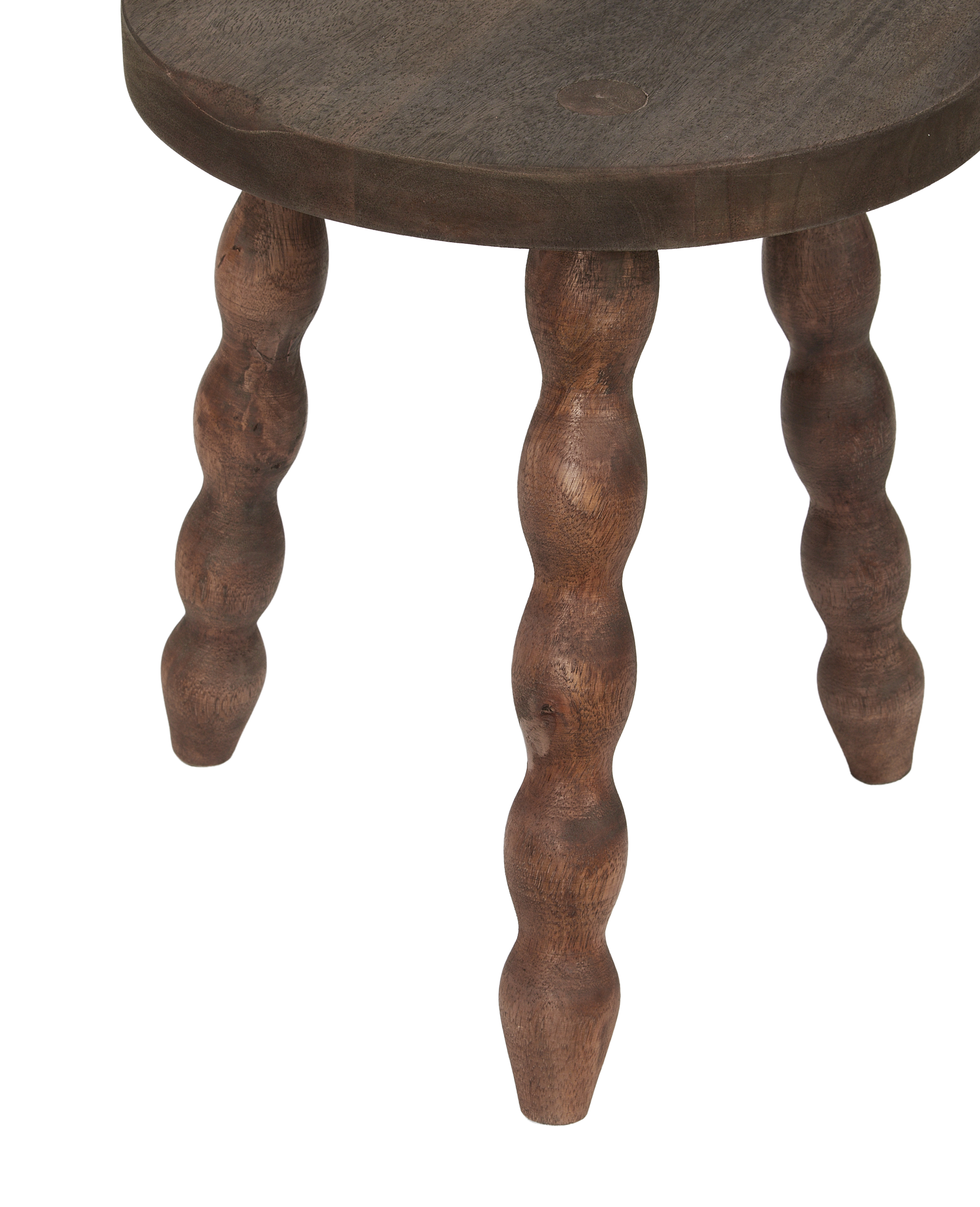 Designed Milking Stool Petite Round - Merlot from India made of Wood