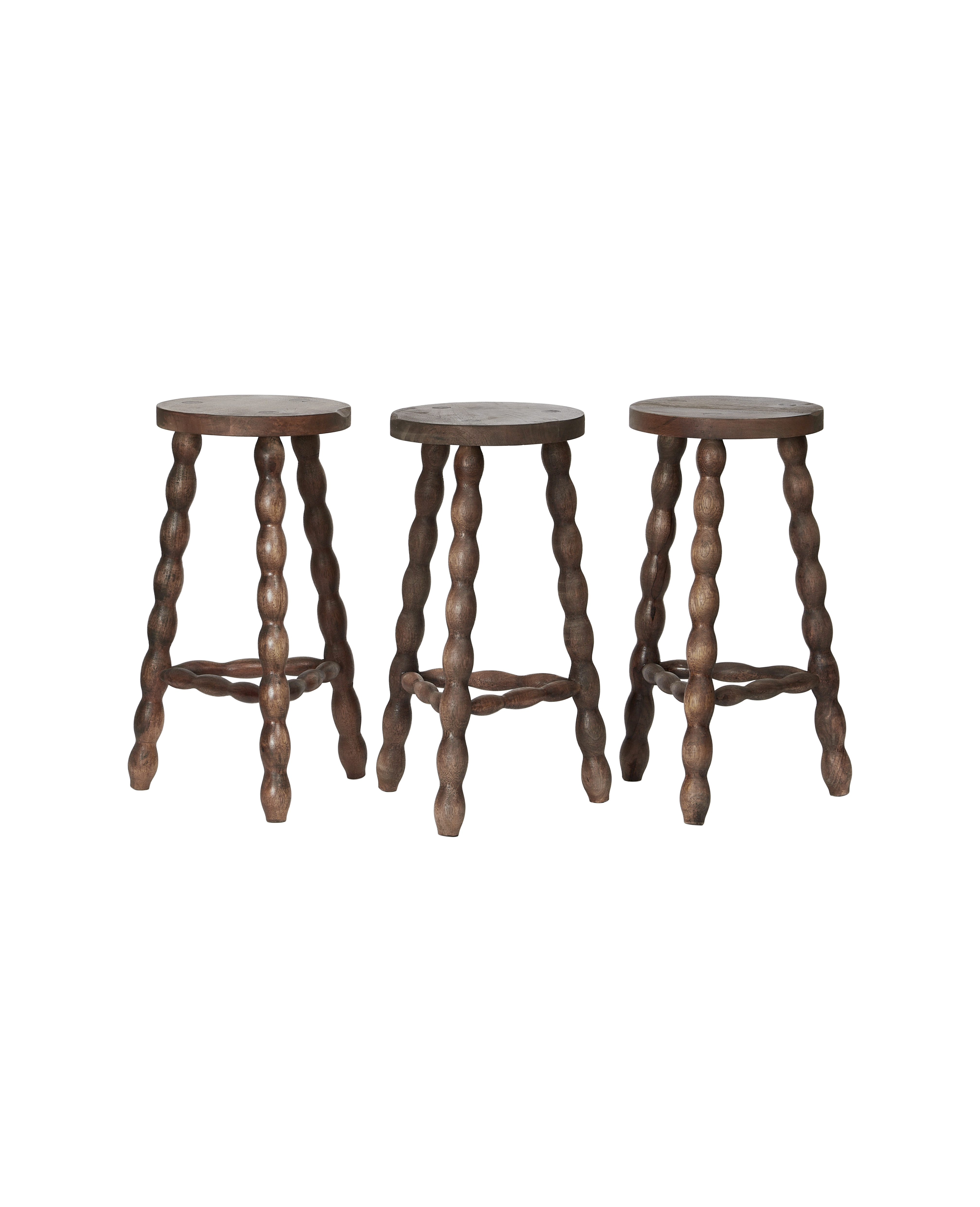 Designed Milking Stool Classic Deux - Merlot from India made of Wood