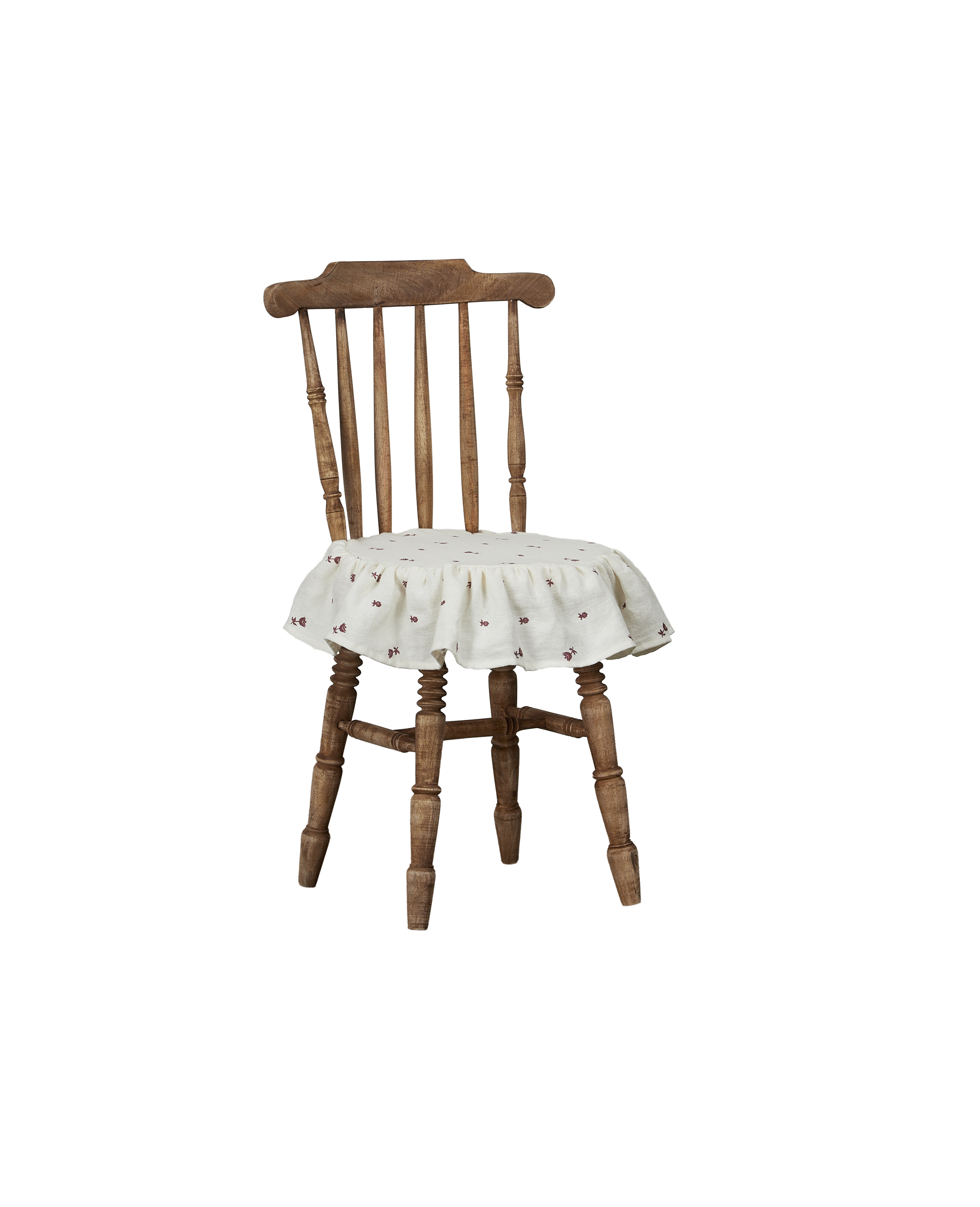 Designed Chérie Skirted Seat Cushion from LA made of 100% Linen & Foam Insert