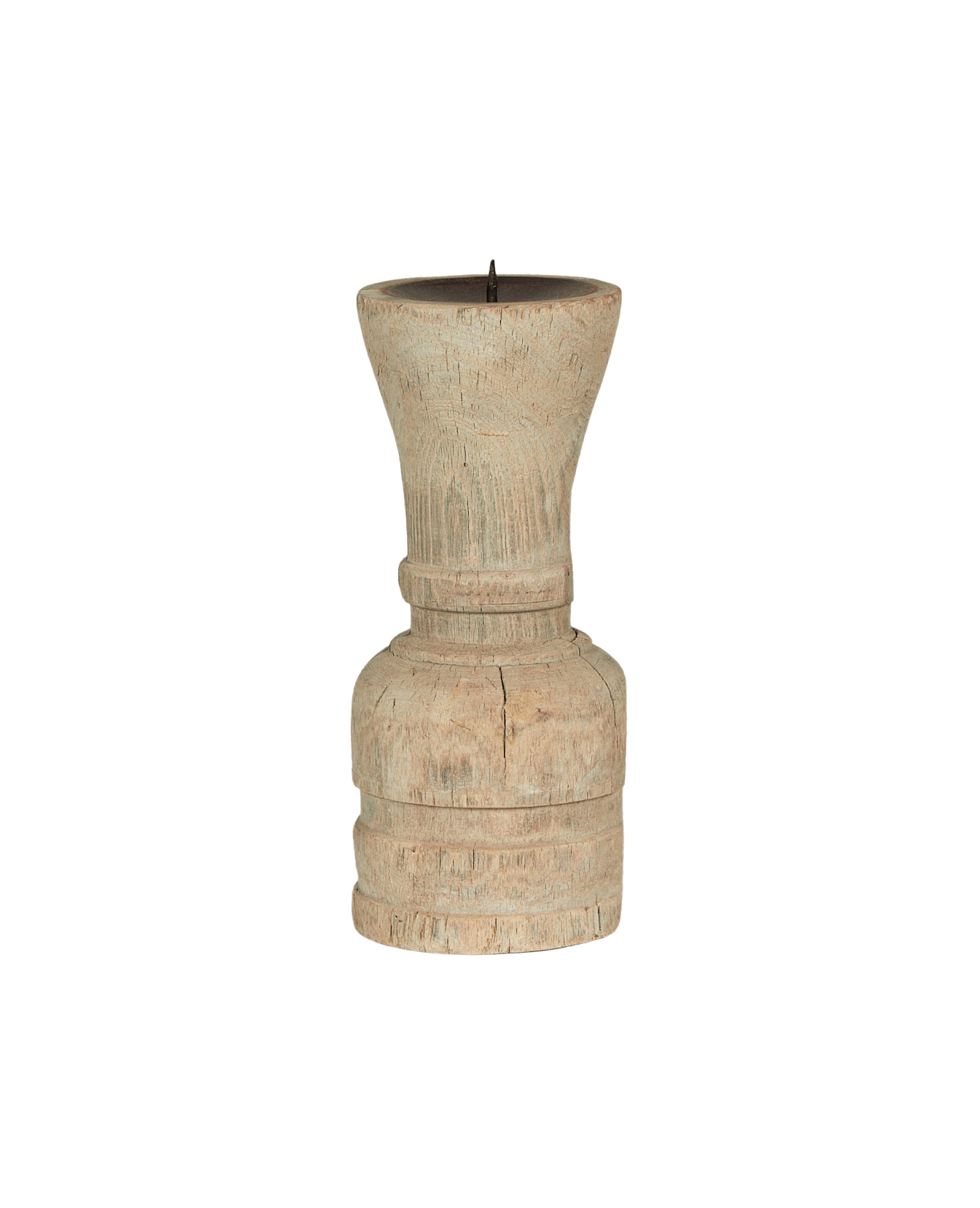 Vintage Candle Stand - Pillar from India made of Wood