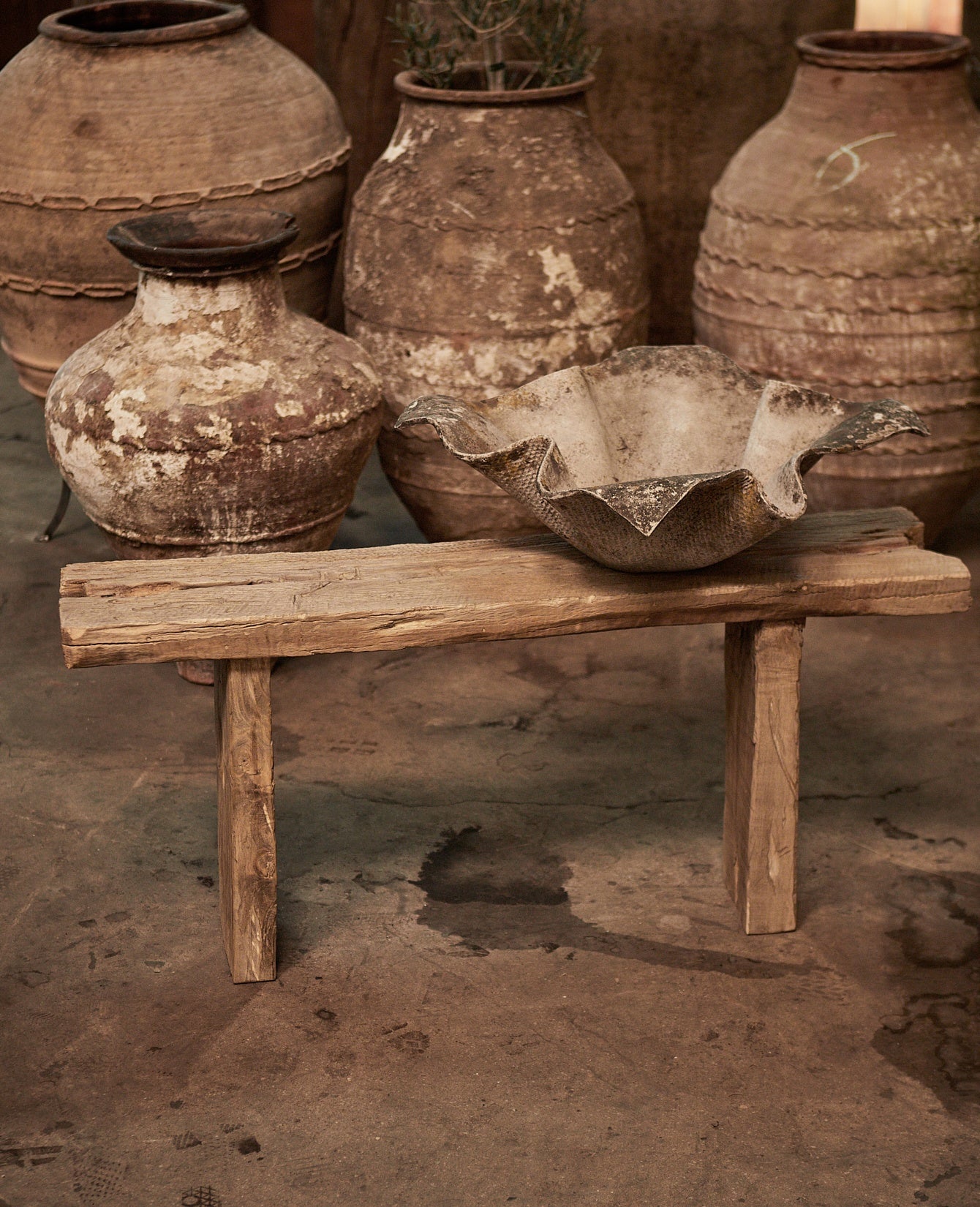 Reclaimed Chunky Elm Bench - Antique Finish from China made of Wood