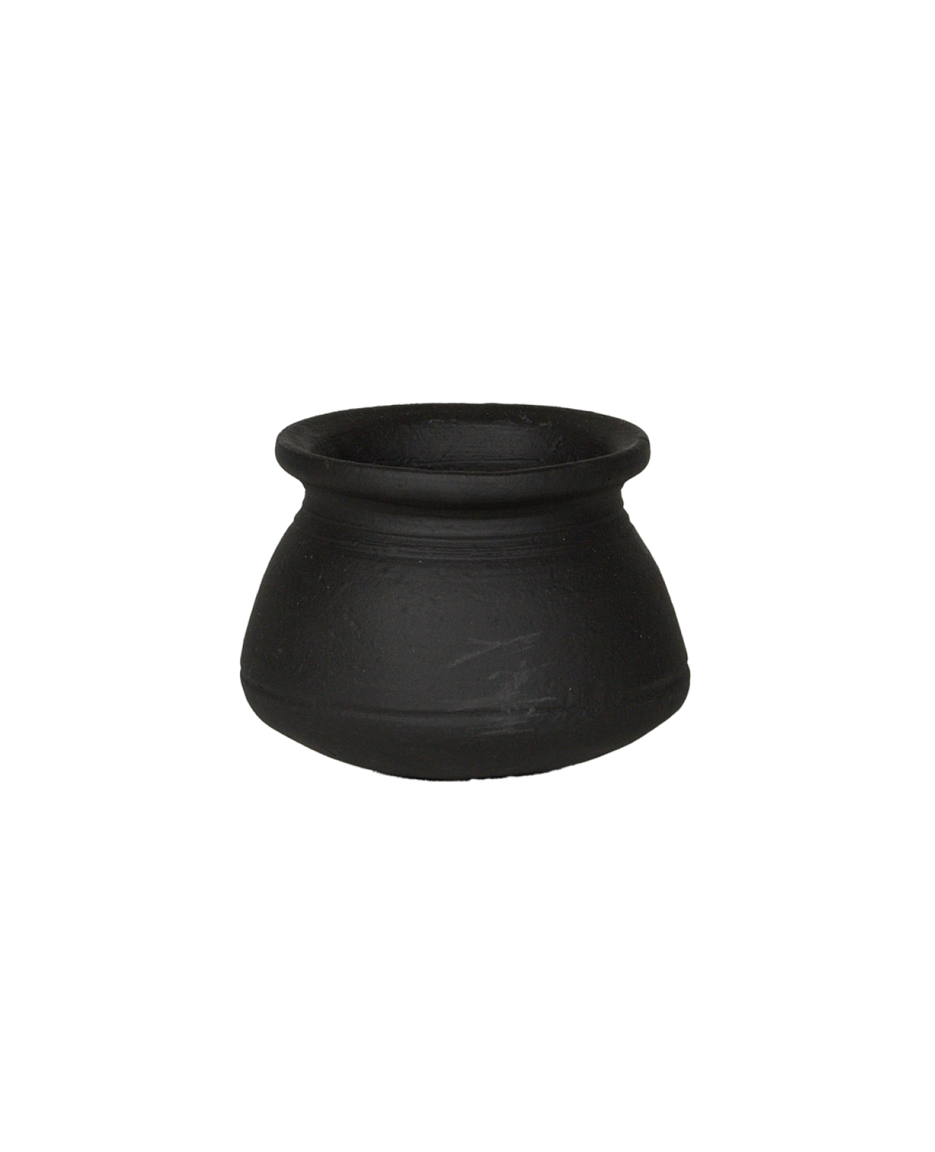 Vintage Clay Vessel - Black from India made of Ceramic