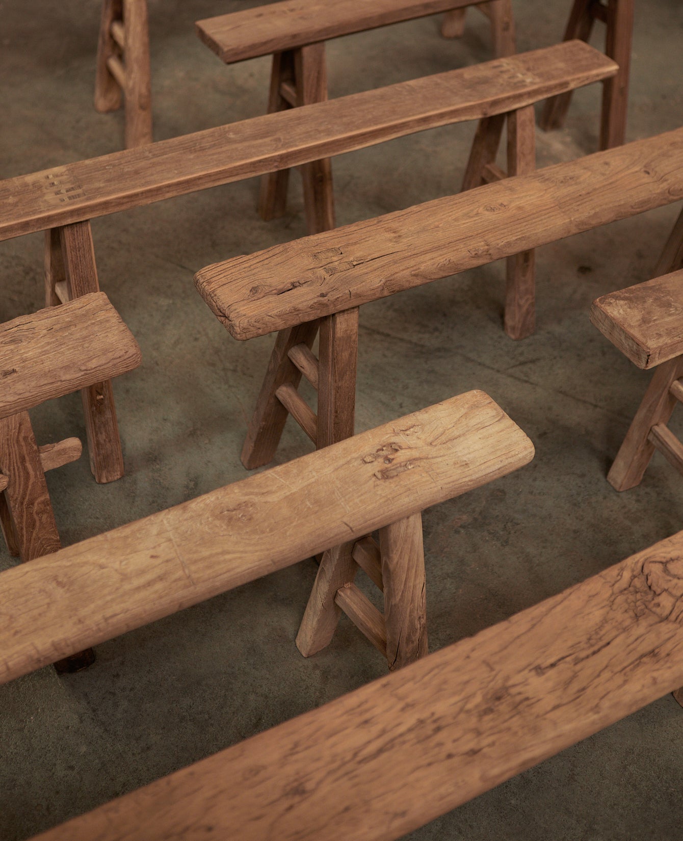 Vintage Elm Wood Bench from China made of Wood