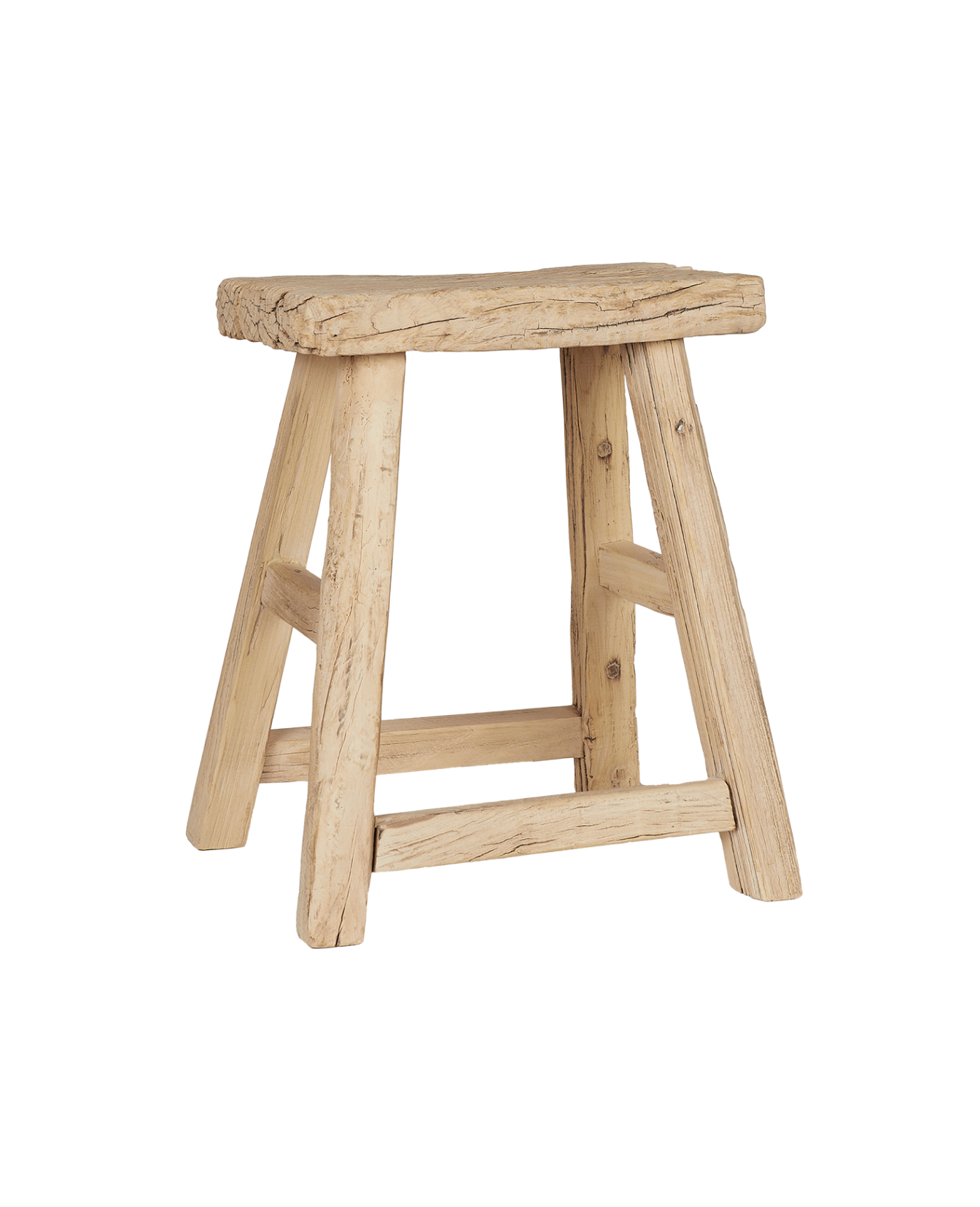 Designed Elm Wood Stool - Bleached from China made of Wood