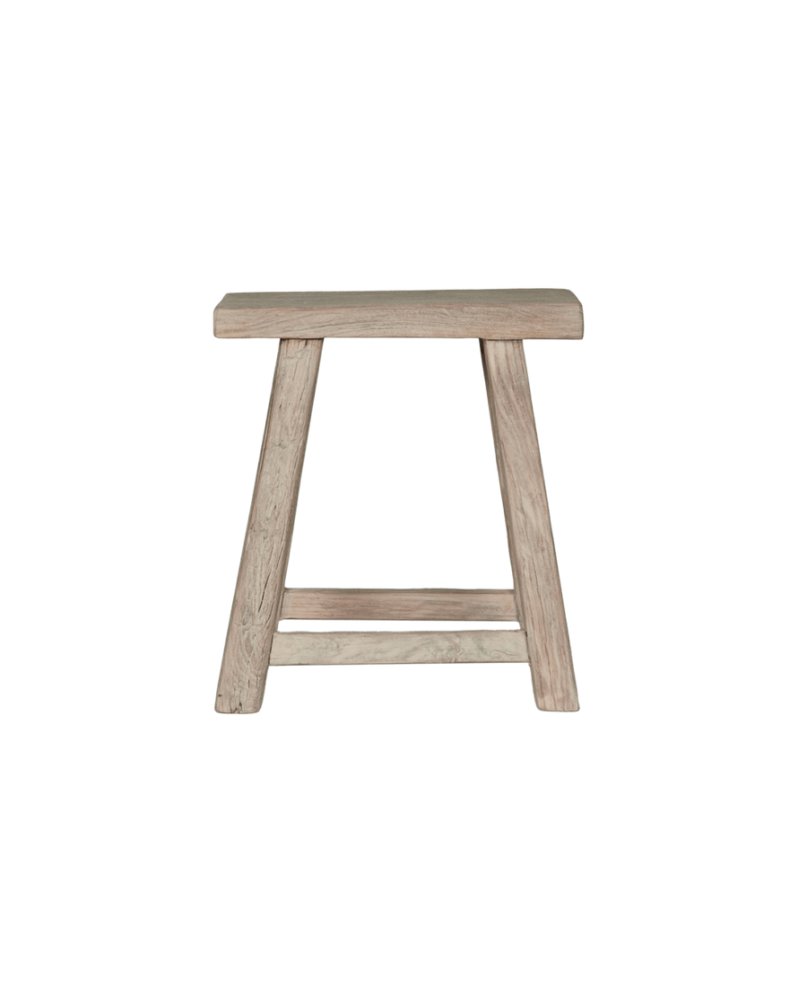 Designed Elm Wood Stool - White Wash from China made of Wood