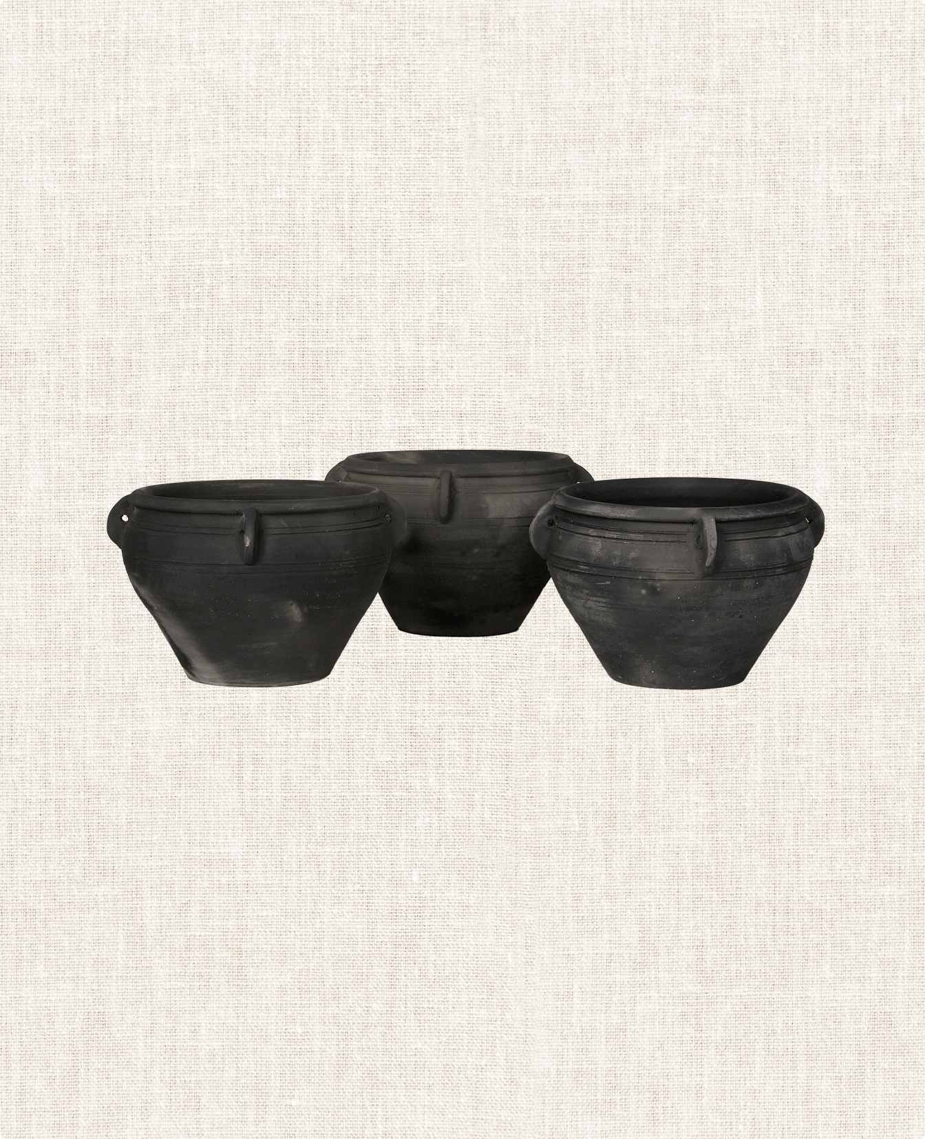 Reproduction Four Handle Pot from India made of Ceramic