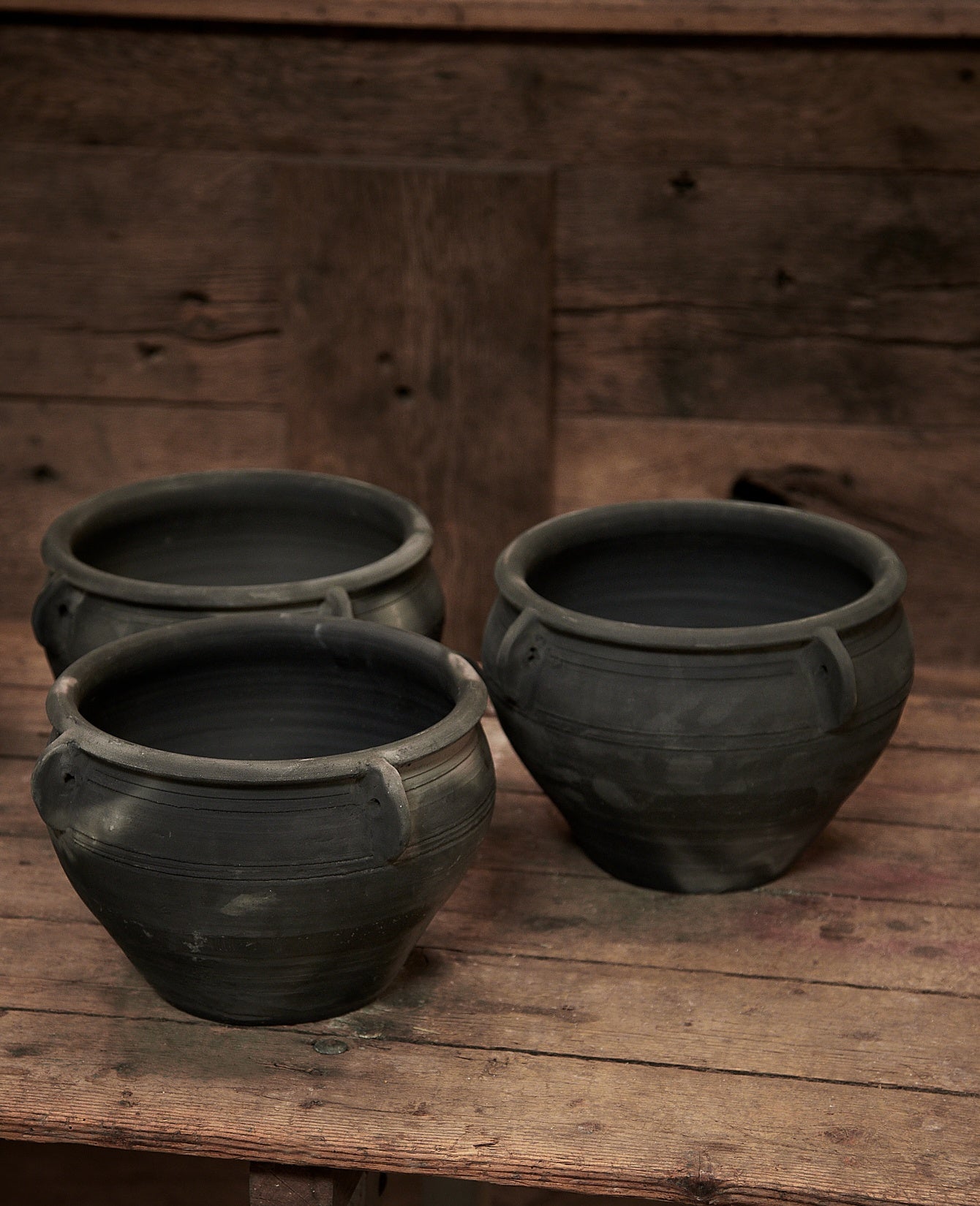 Reproduction Four Handle Pot from India made of Ceramic