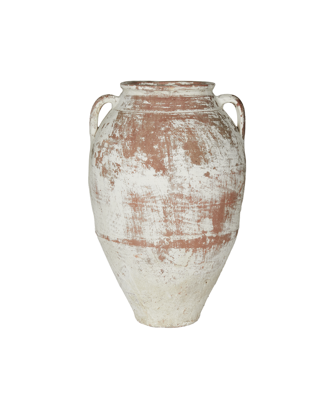 Vintage Two Handle Pot - White Wash from Turkey made of Ceramic