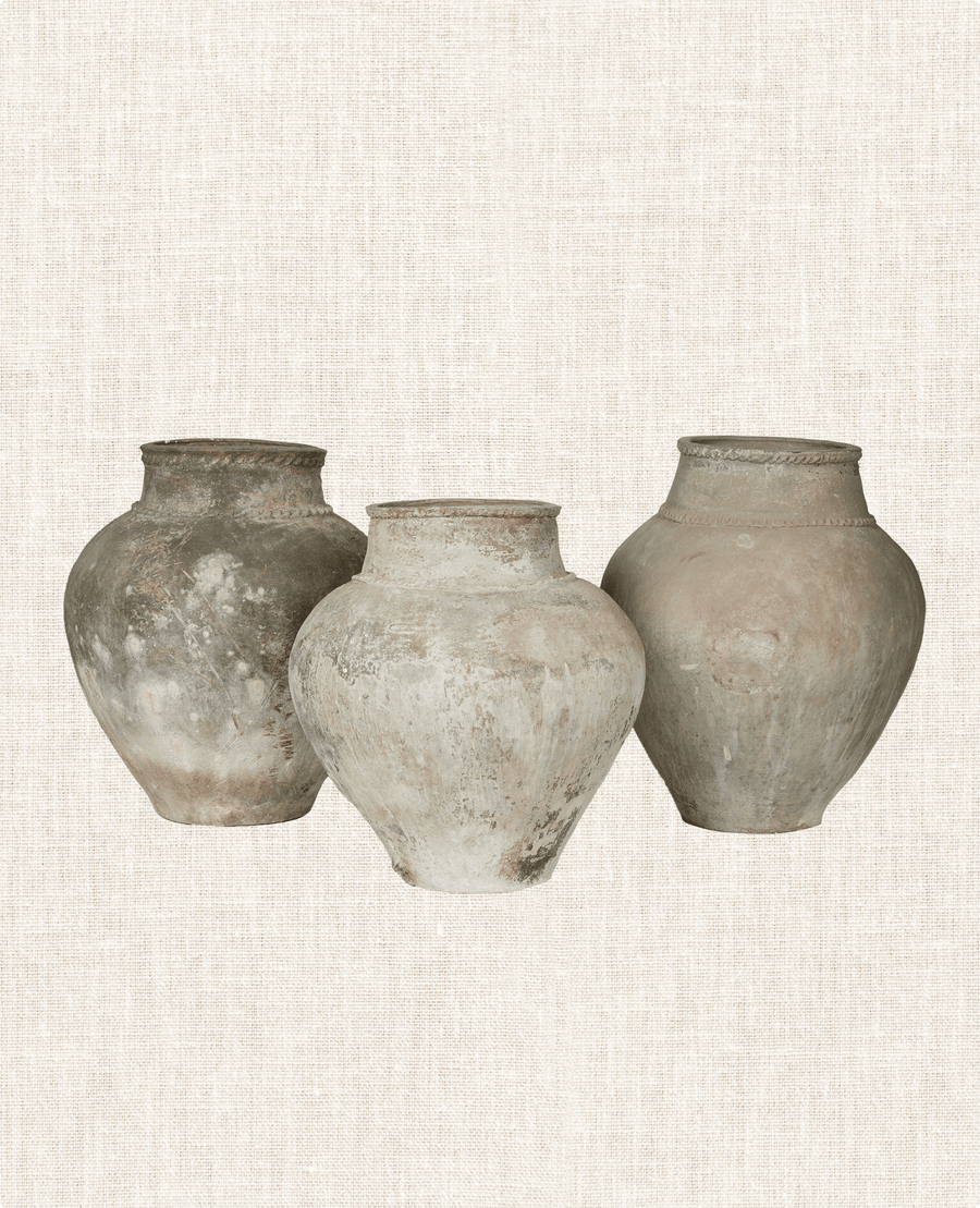 Vintage Indo Pot - Braided from Indonesia made of Ceramic