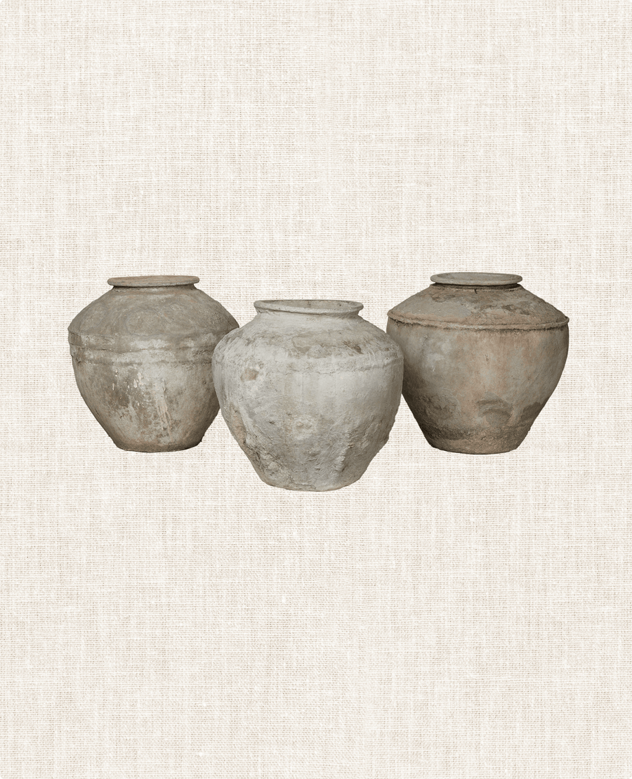 Vintage Indo Pot - Ringed from Indonesia made of Ceramic