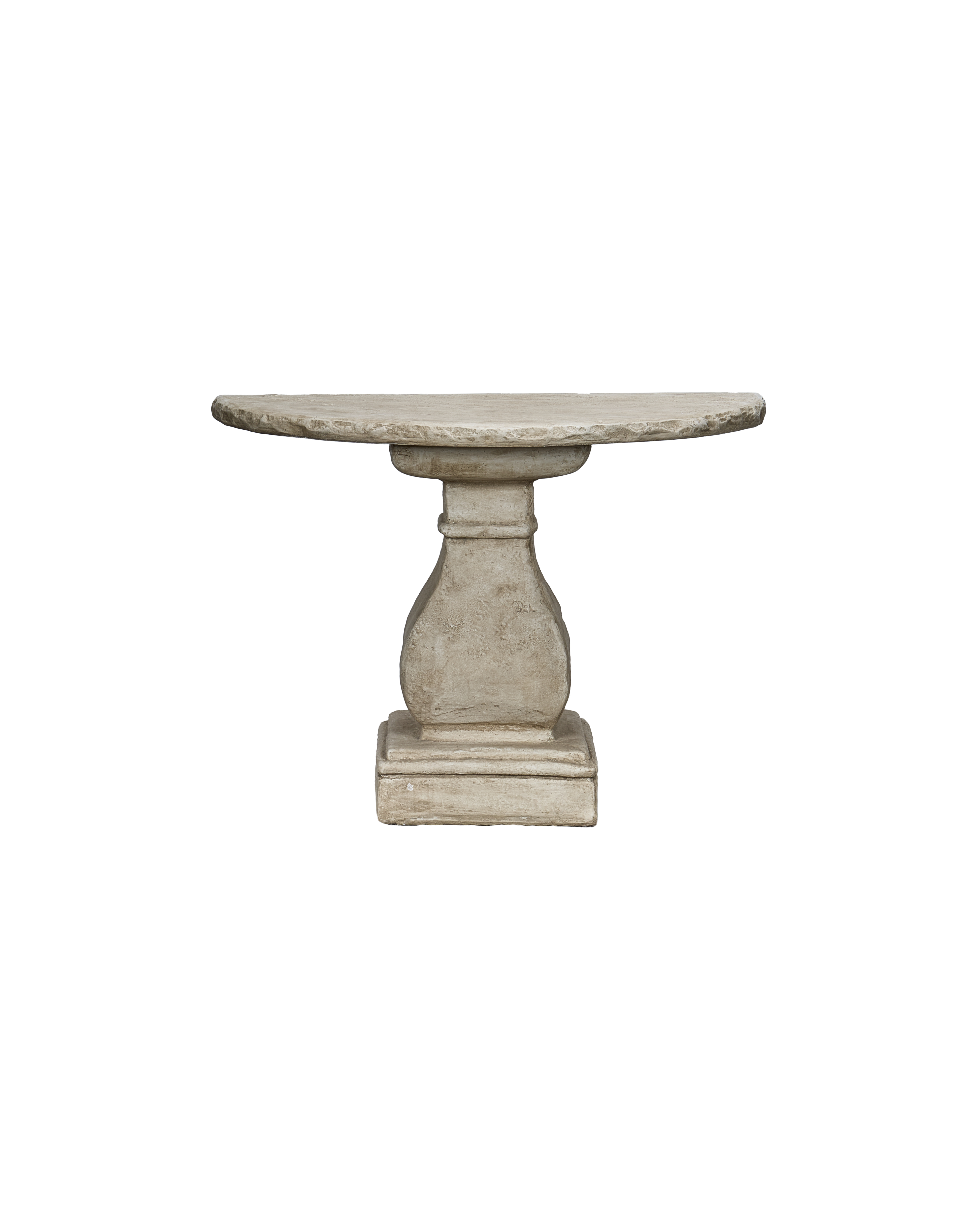 Reproduction Cast Demi Entry Table - Hewn Edge from Domestic made of Cement