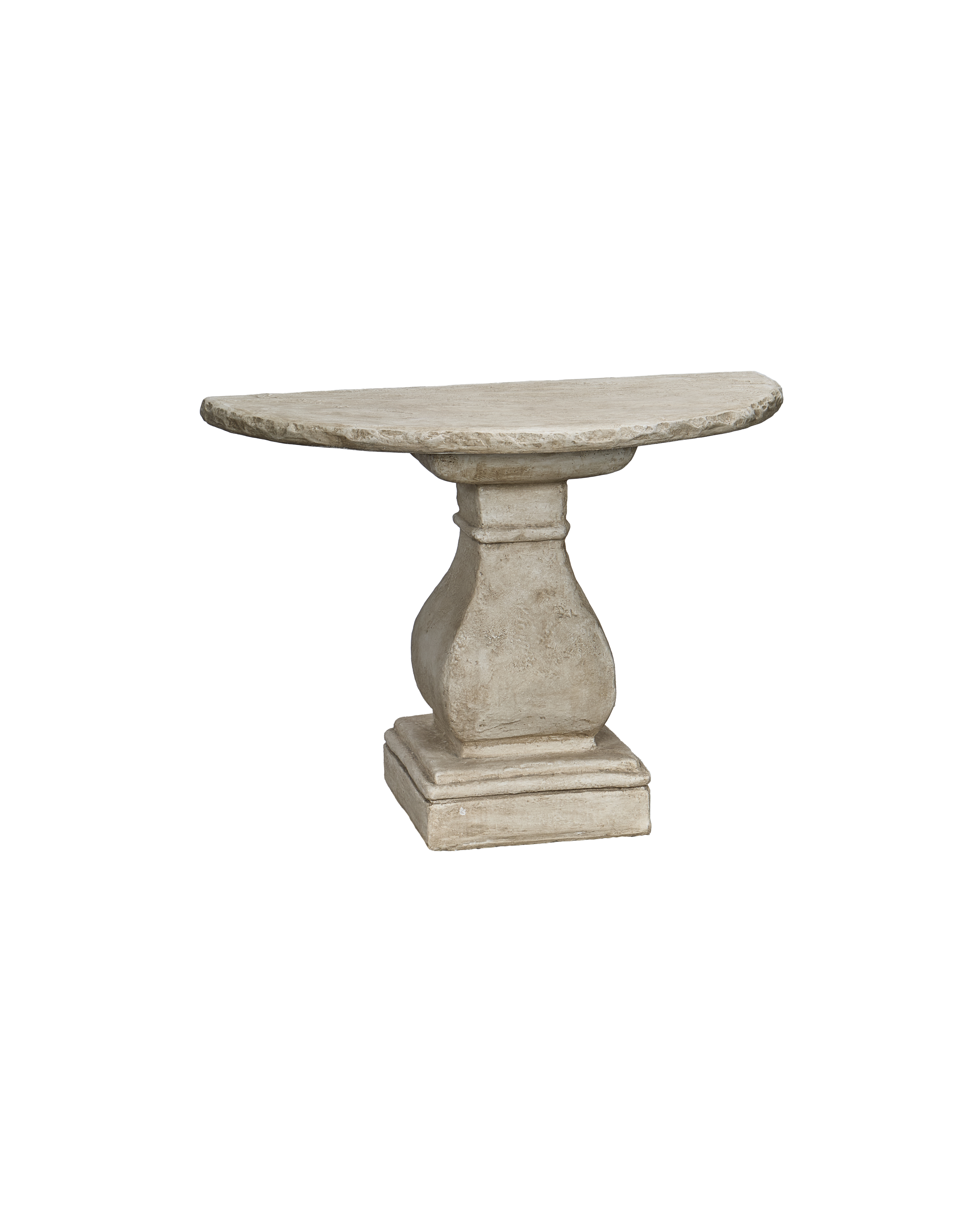 Reproduction Cast Demi Entry Table - Hewn Edge from Domestic made of Cement