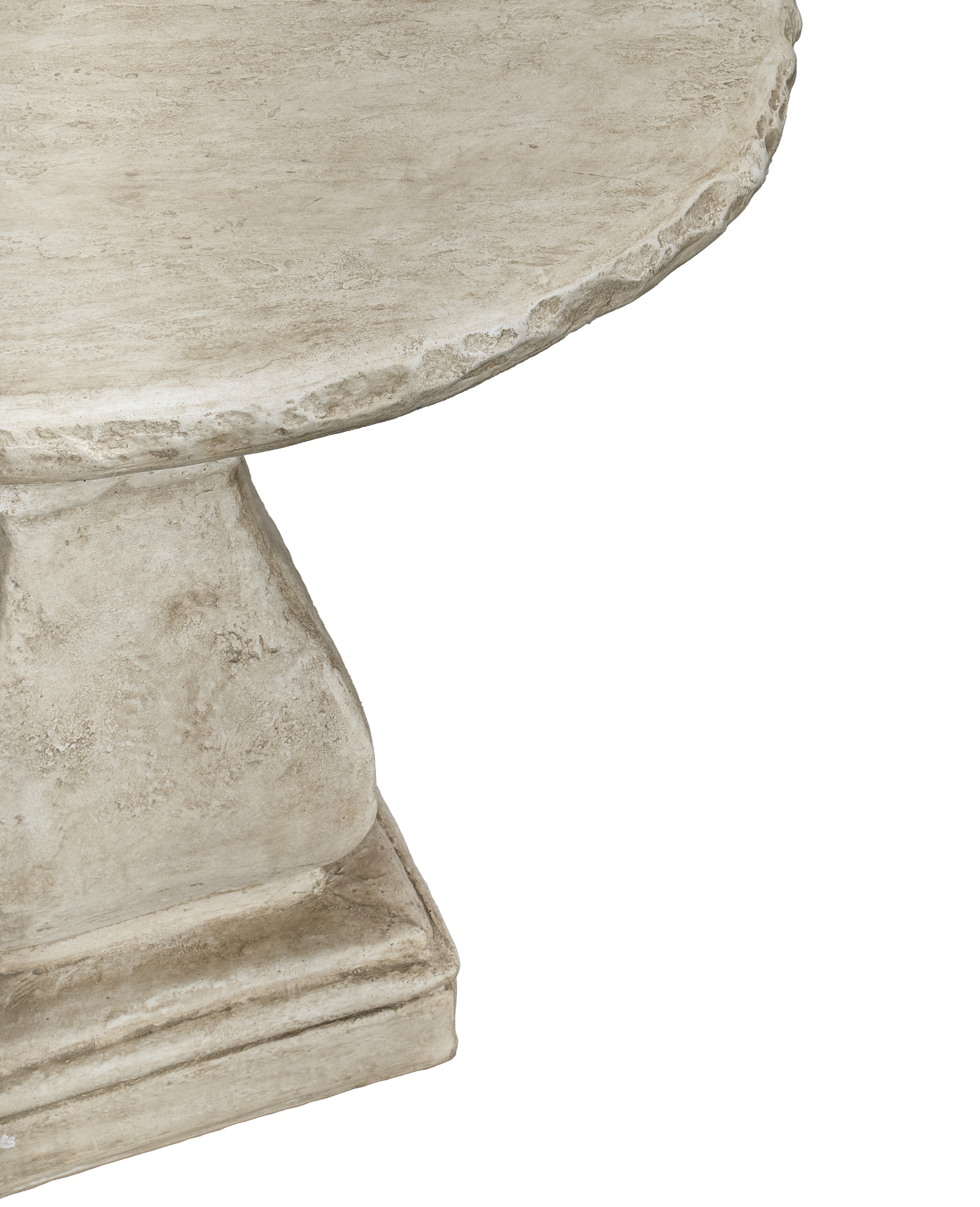 Reproduction Cast Demi Entry Table - Hewn Edge from Domestic made of Cement