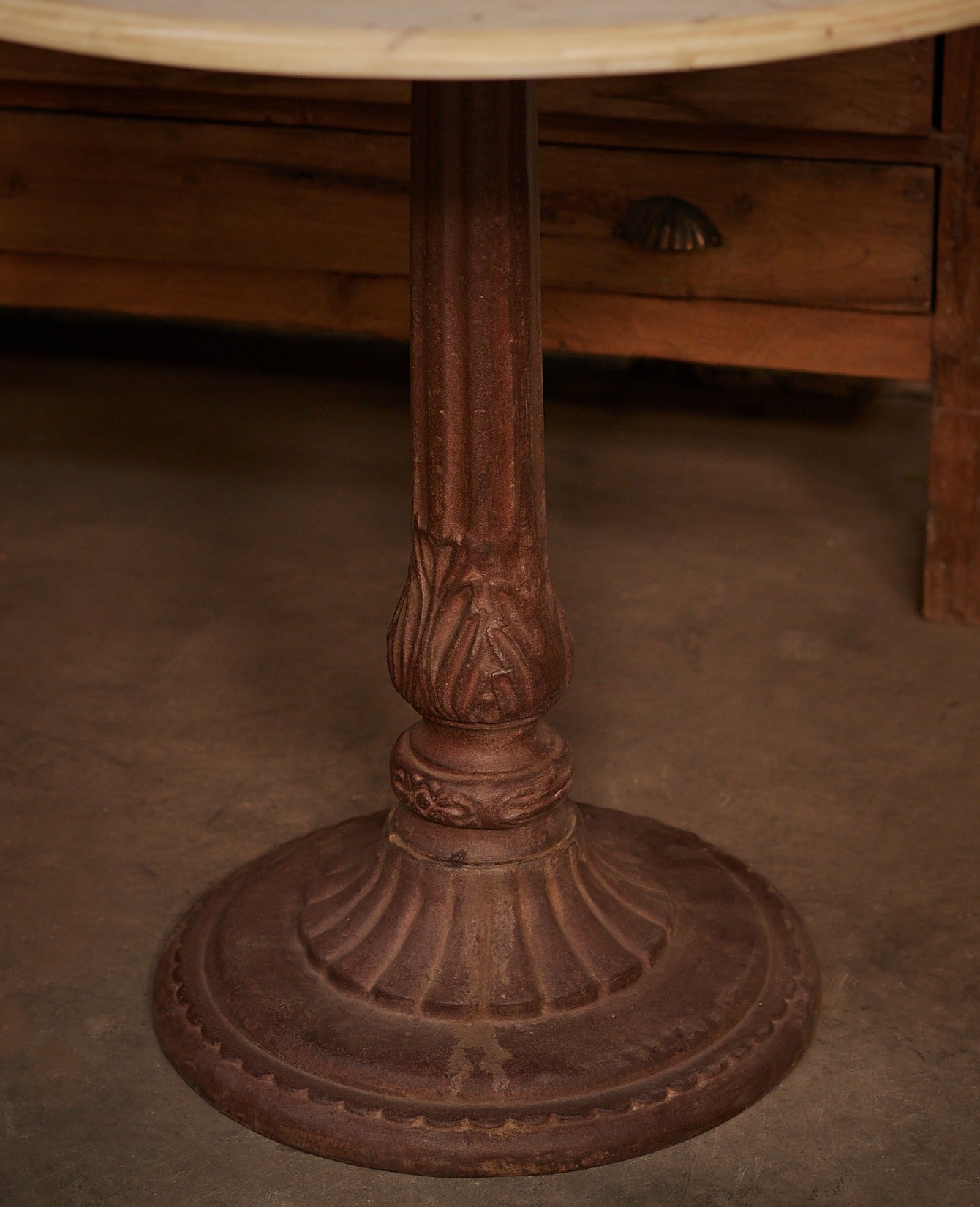 Vintage Marble Bistro Table - Round Deco from India made of Marble