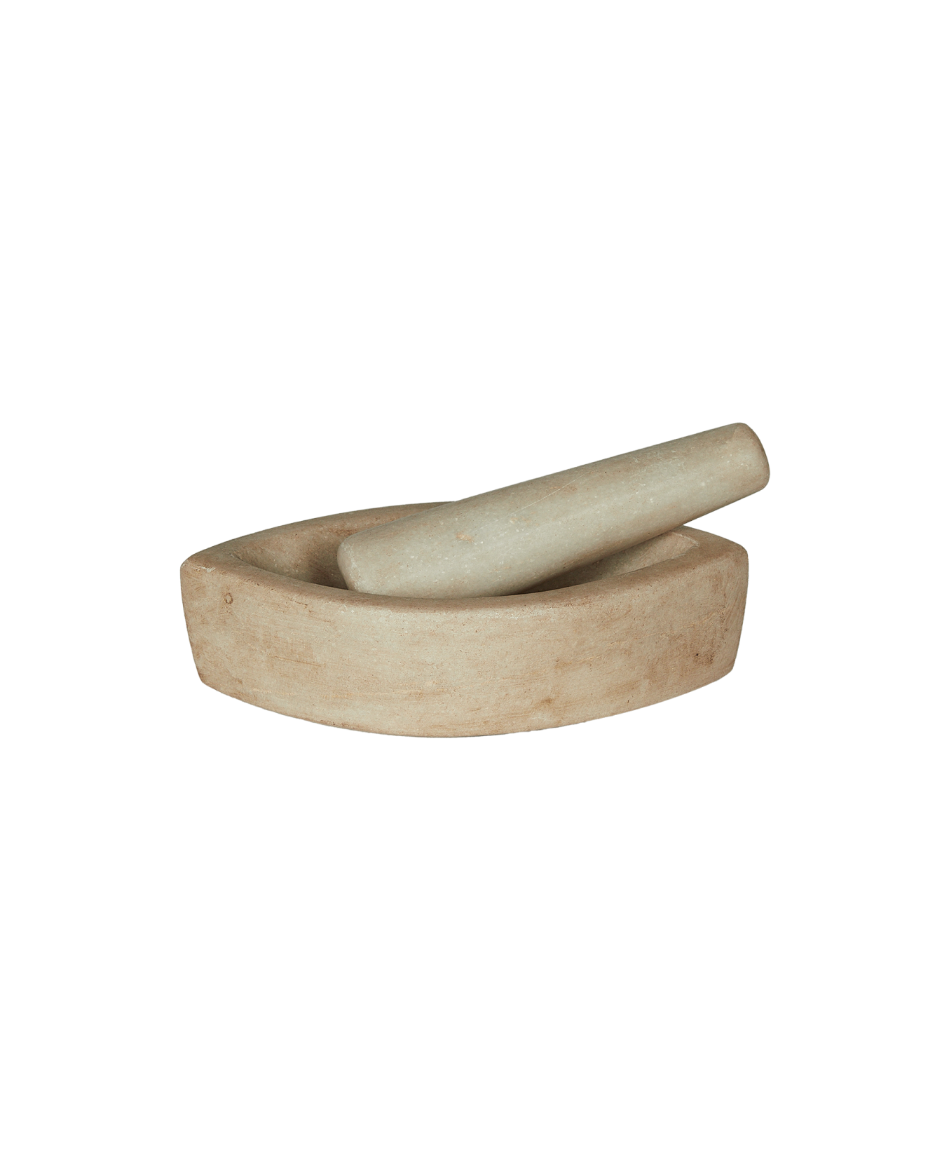 Reproduction Marble Mortar & Pestle from India made of Marble