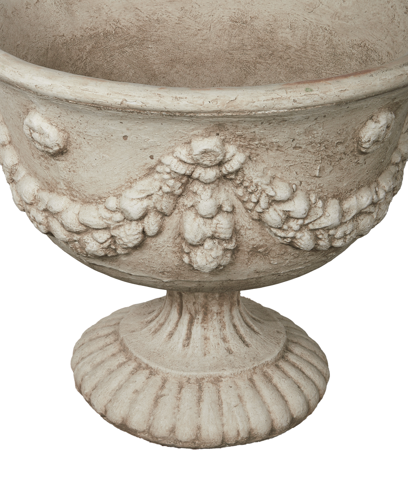 Reproduction Cast Garland Urn from Domestic made of Cement