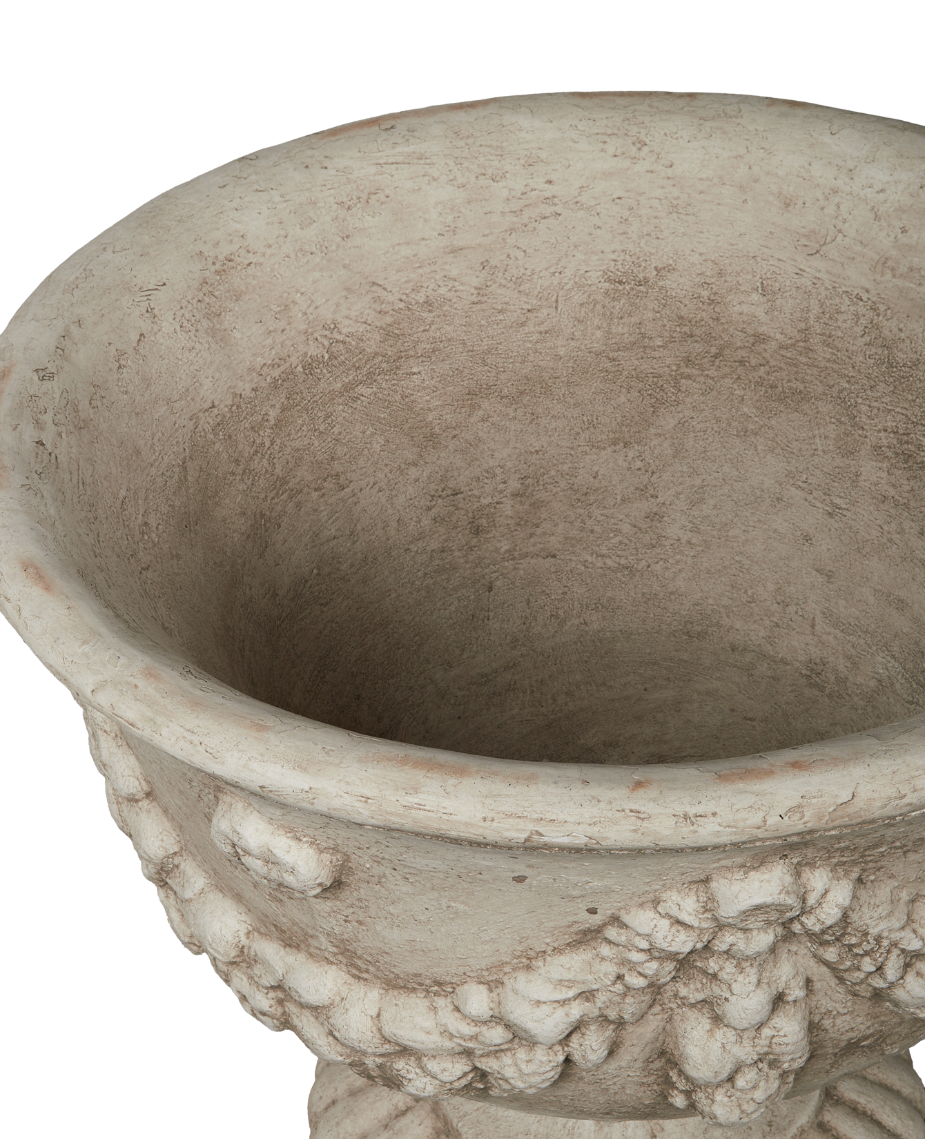 Reproduction Cast Garland Urn from Domestic made of Cement