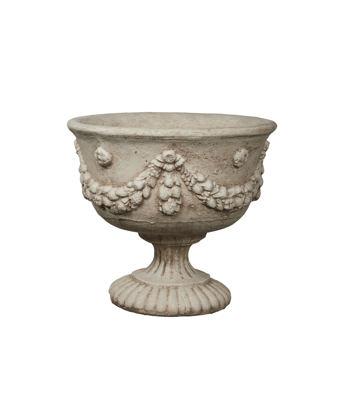 Reproduction Cast Garland Urn from Domestic made of Cement