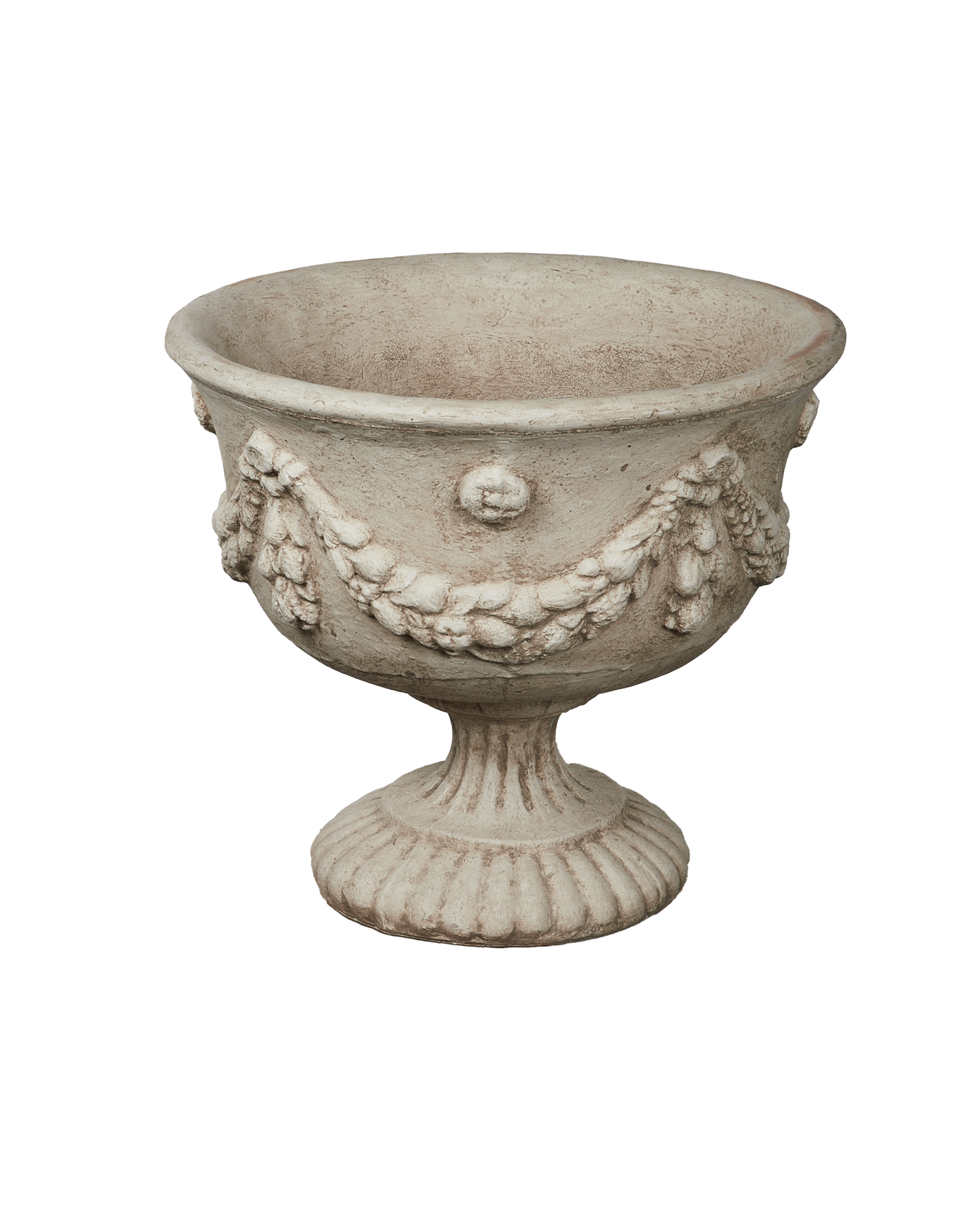 Reproduction Cast Garland Urn from Domestic made of Cement