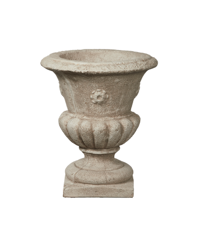 Reproduction Cast Floral Urn from Domestic made of Cement