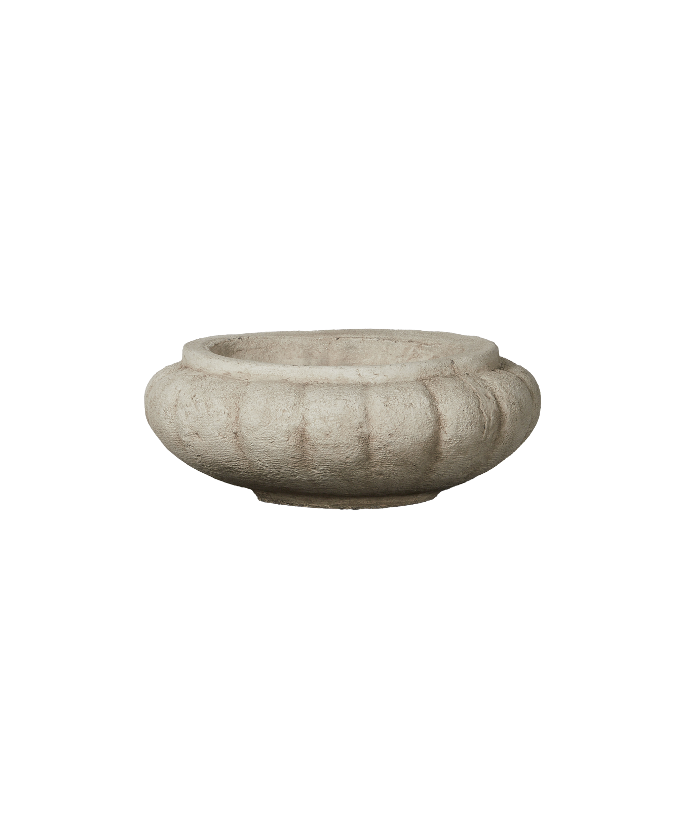 Reproduction Cast Fluted Oval Planter from Domestic made of Cement