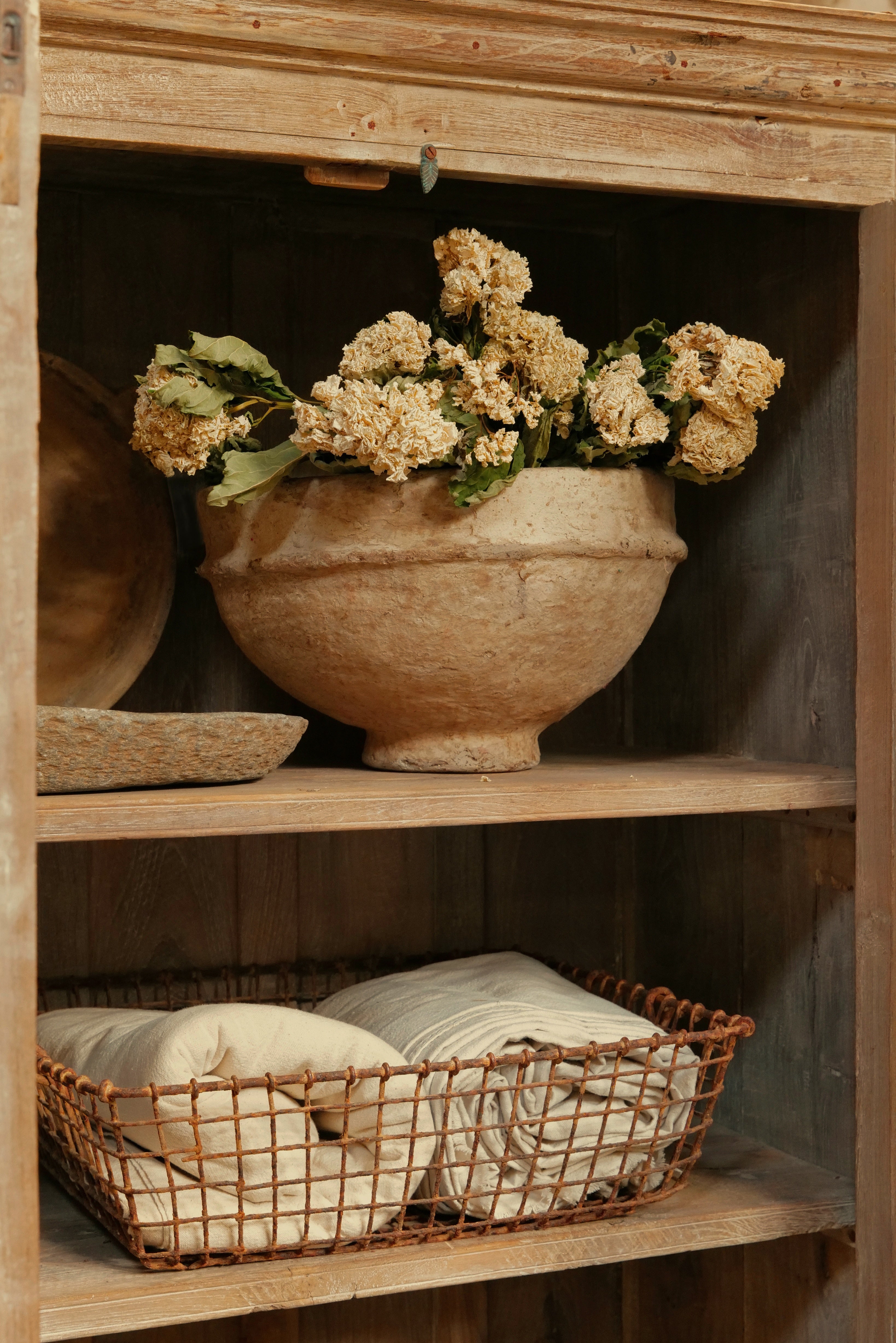 Vintage Oyster Wire Basket from France made of Metal