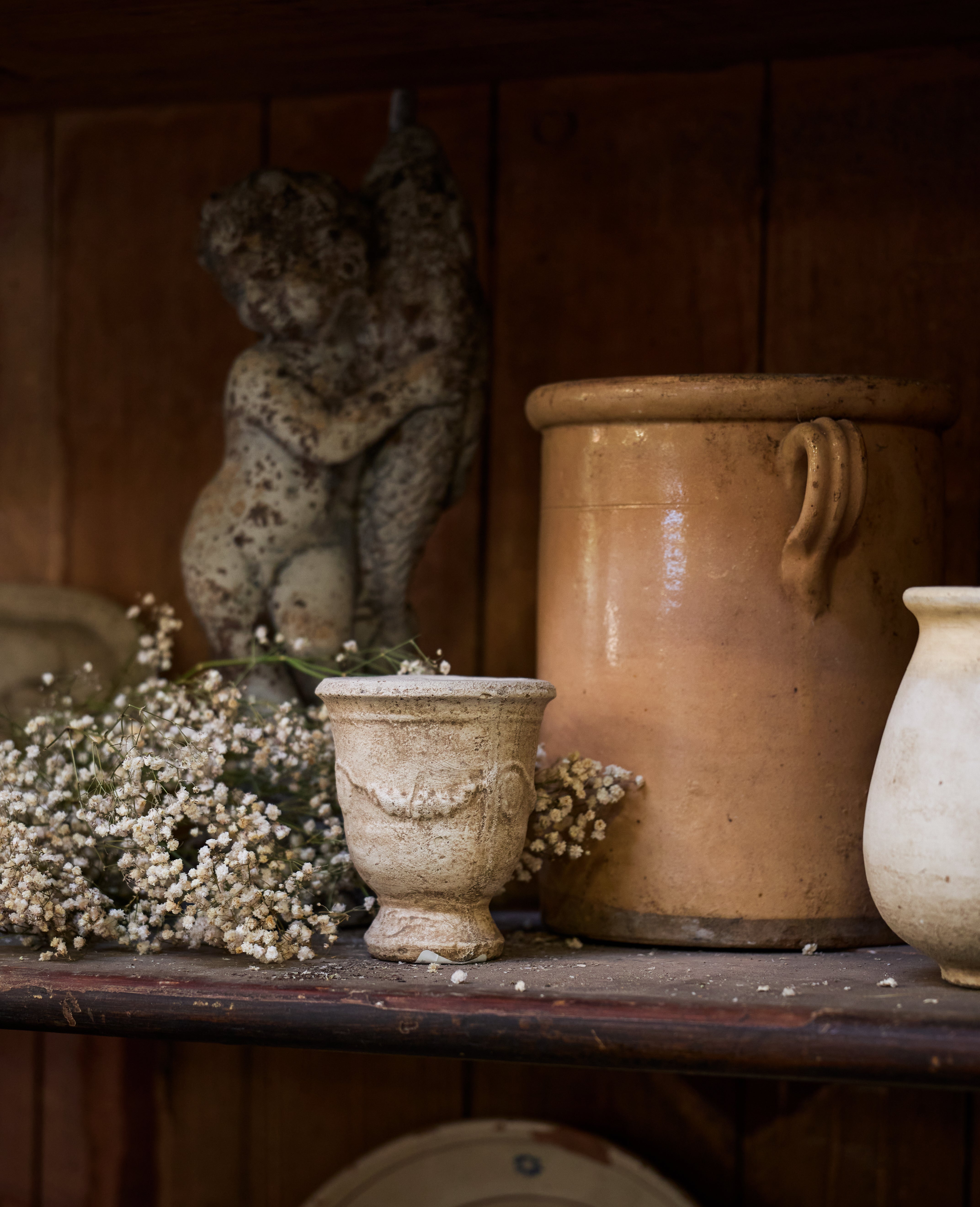 Reproduction Cast Mini Anduze Jar from Domestic made of Cement
