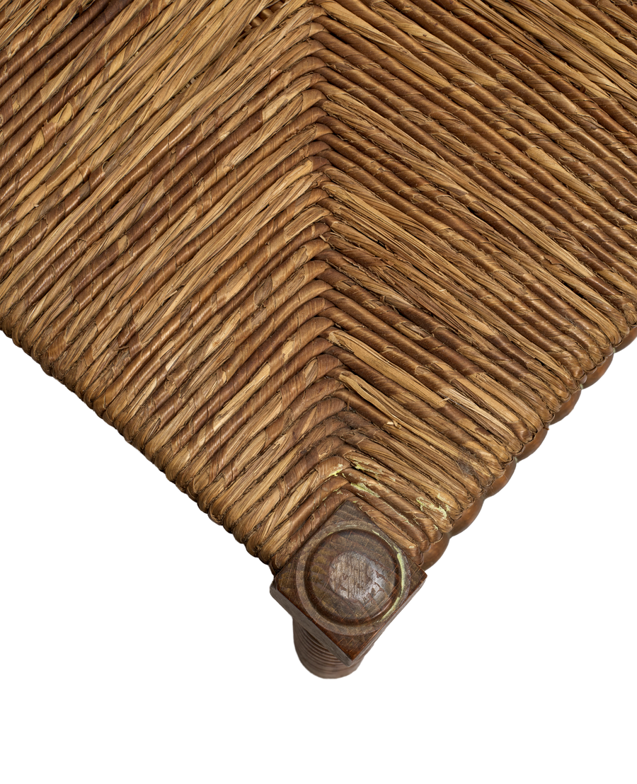 Antique Bobbin Chair - Corner from France made of Wood & Rush