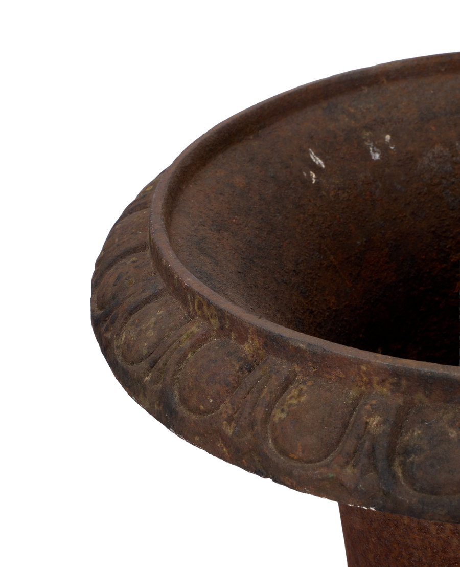 Vintage Cast Iron Urn from France made of Cast Iron