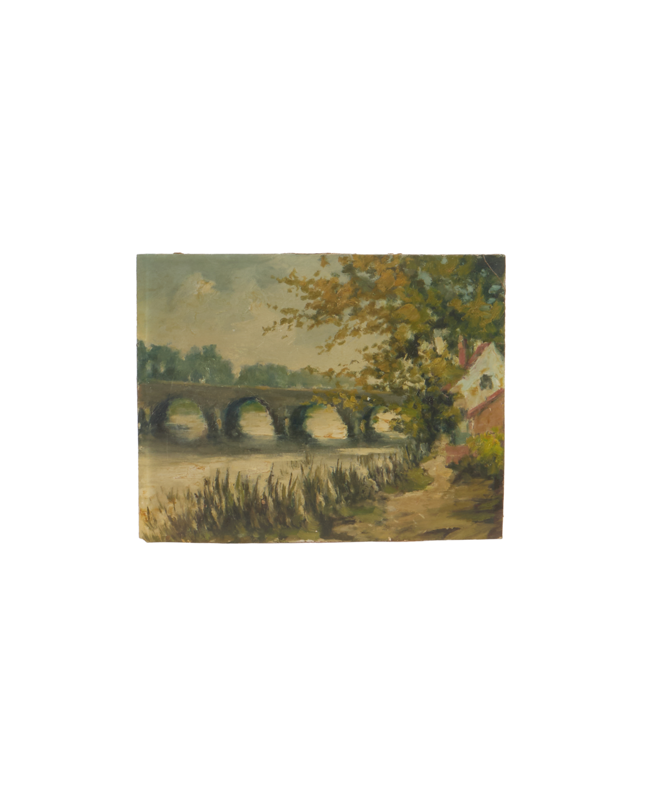Landscape Painting - Bridge Over Water