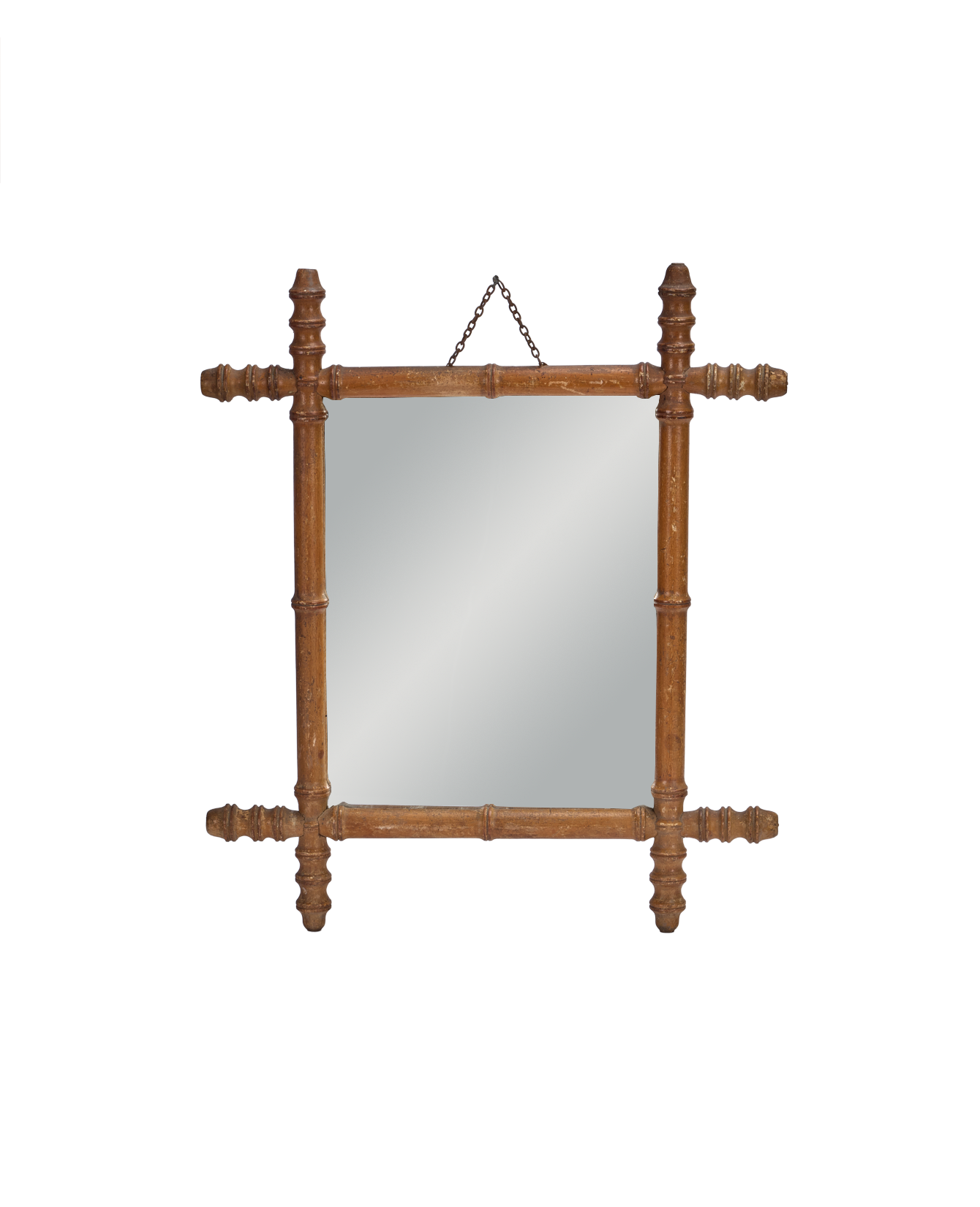 Faux Bamboo Mirror