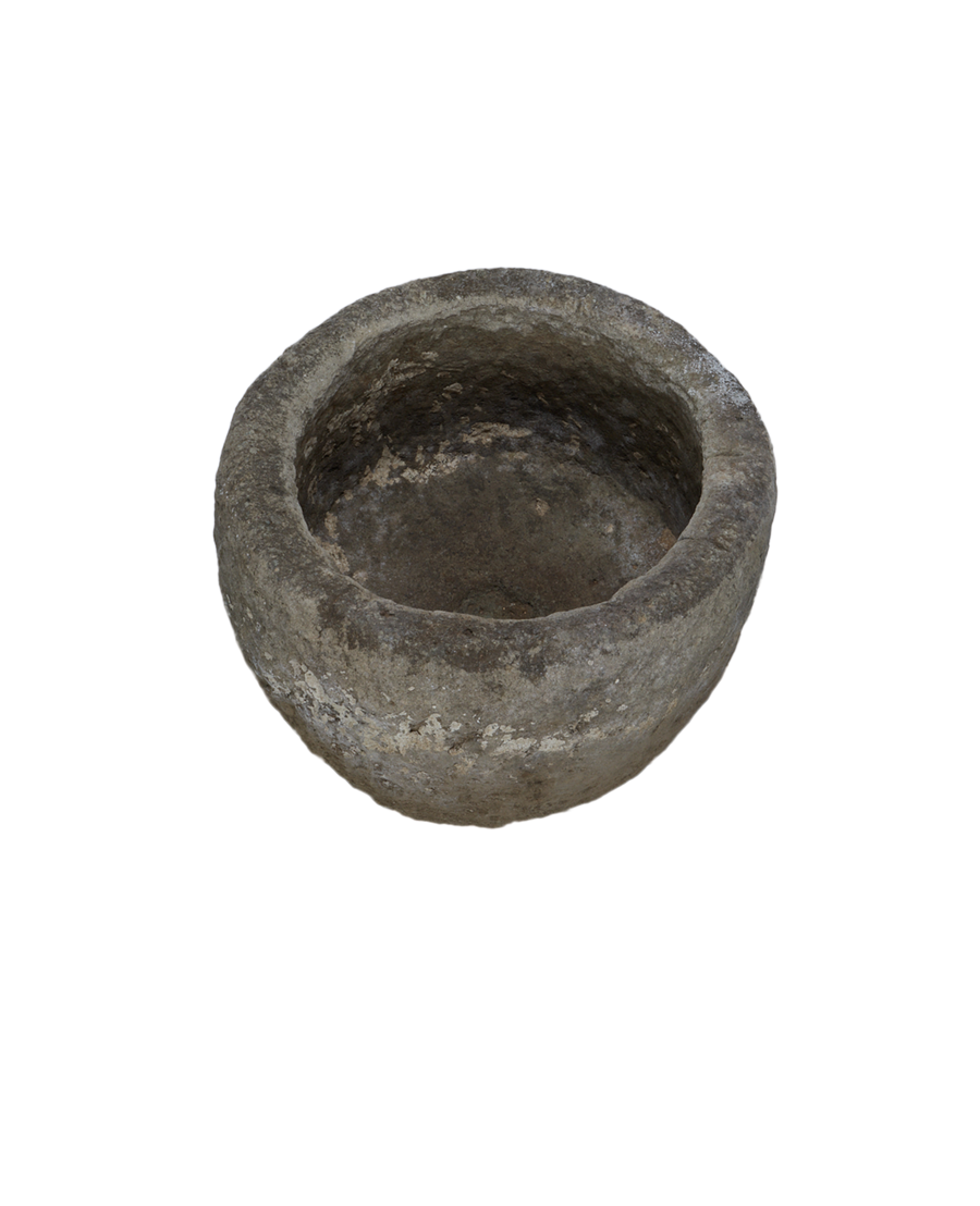 Vintage Limestone Trough - Round from Indonesia - Planters, Fountains, & Water Features
