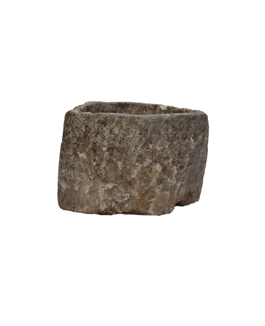 Vintage Limestone Trough - Round from Indonesia - Planters, Fountains, & Water Features