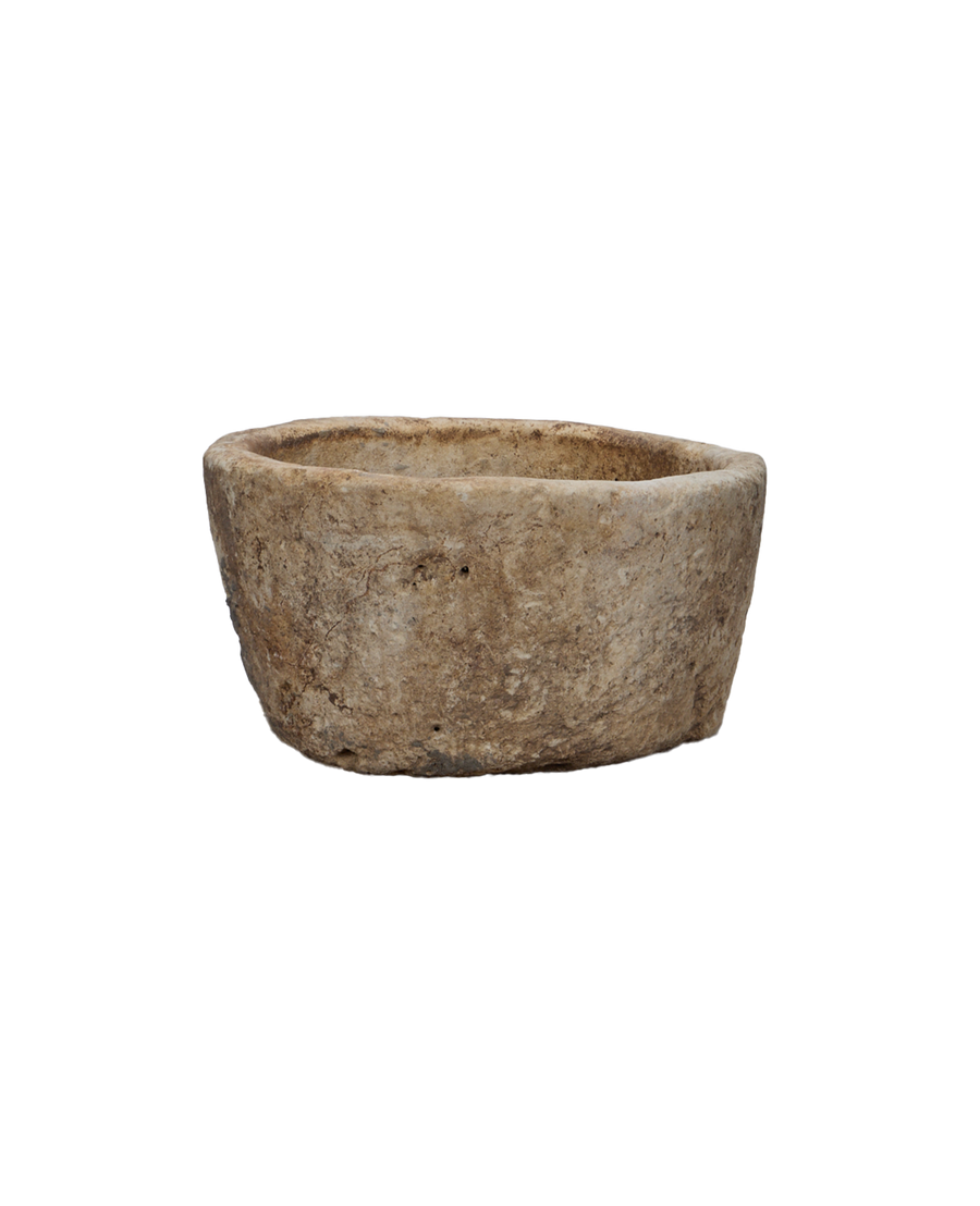 Vintage Limestone Trough - Round from Indonesia - Planters, Fountains, & Water Features