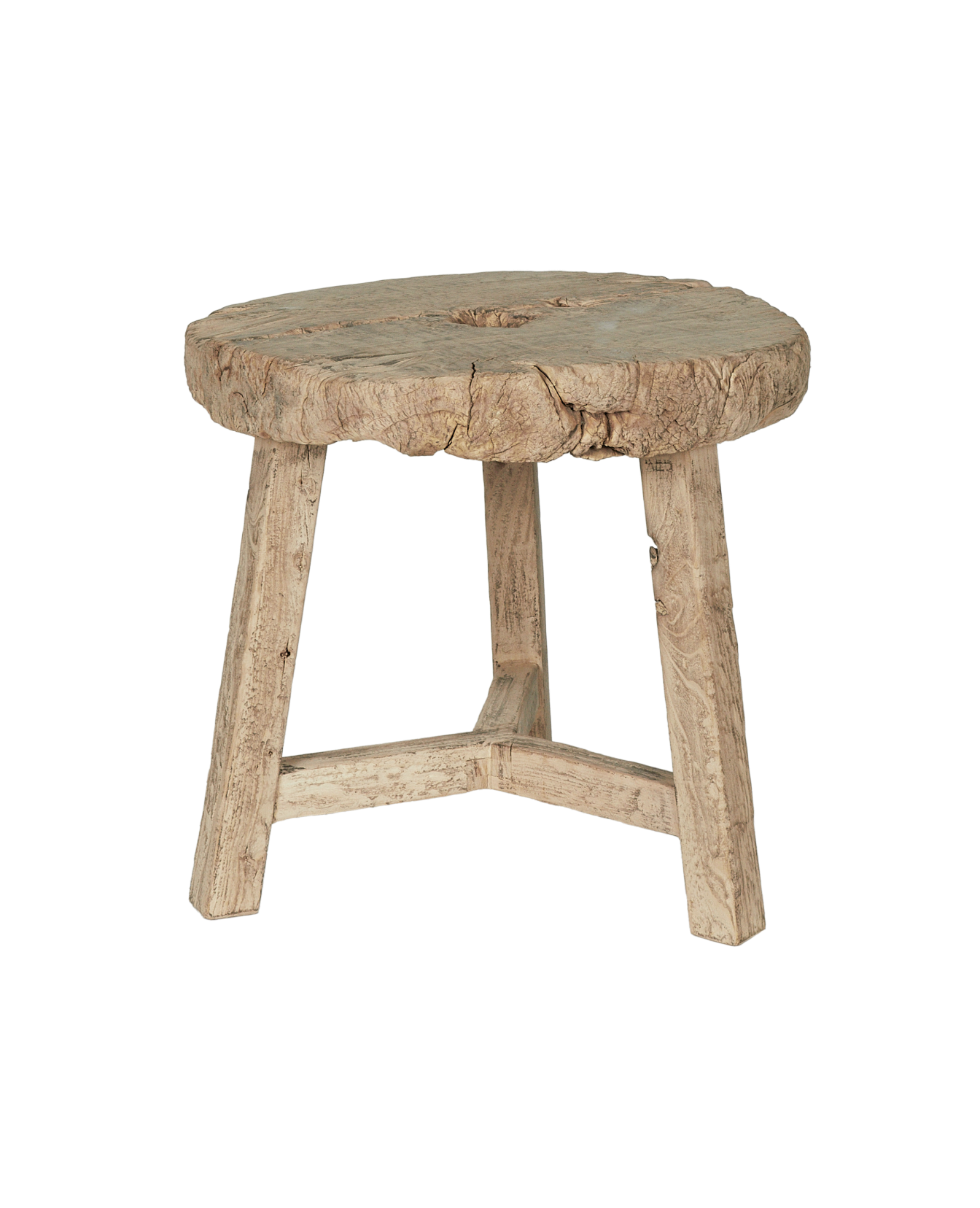 Reclaimed Wheel Side Table from China made of Wood