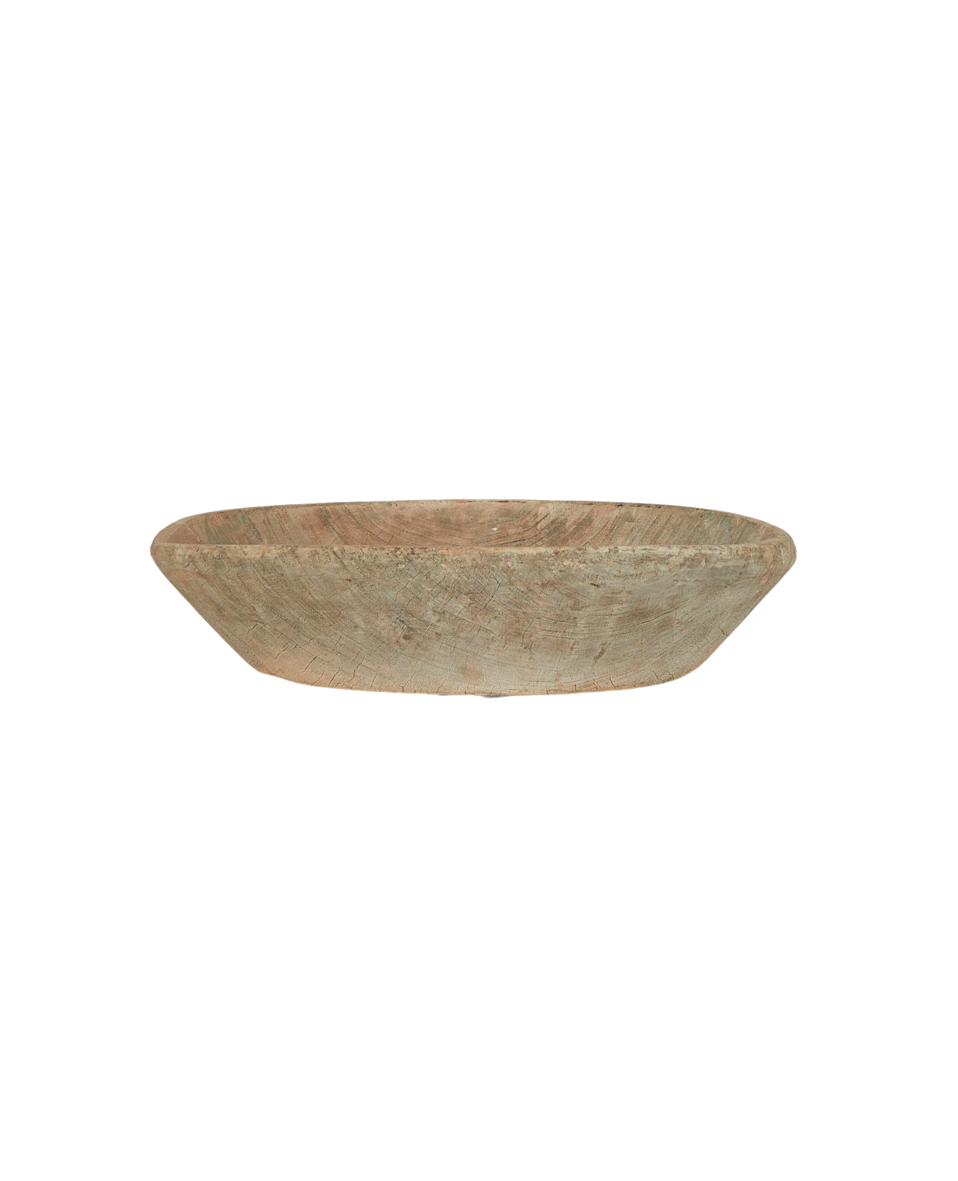 Vintage Wood Bowl - Bleached from India made of Wood