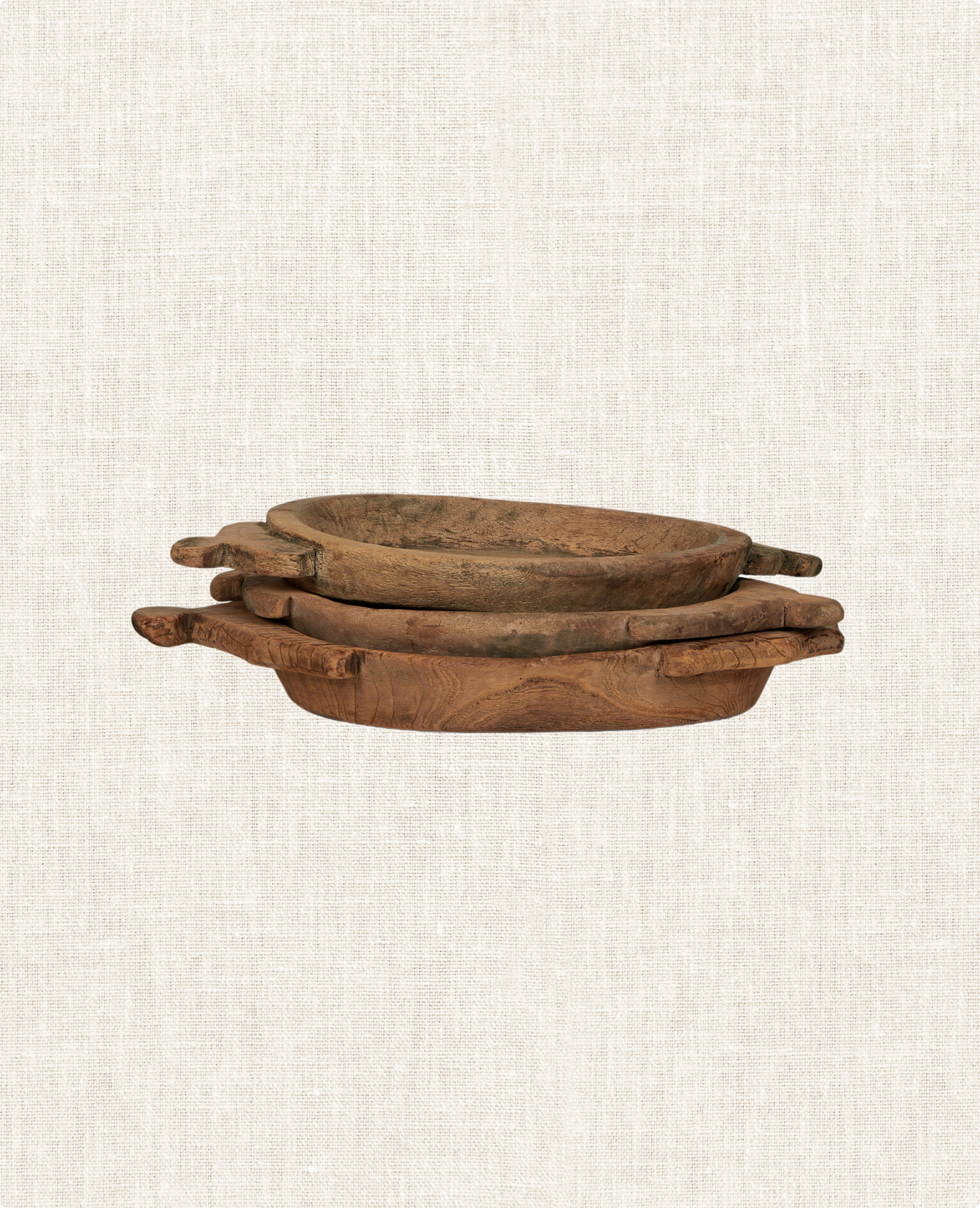 Vintage Parat Tray - Natural from India made of Wood