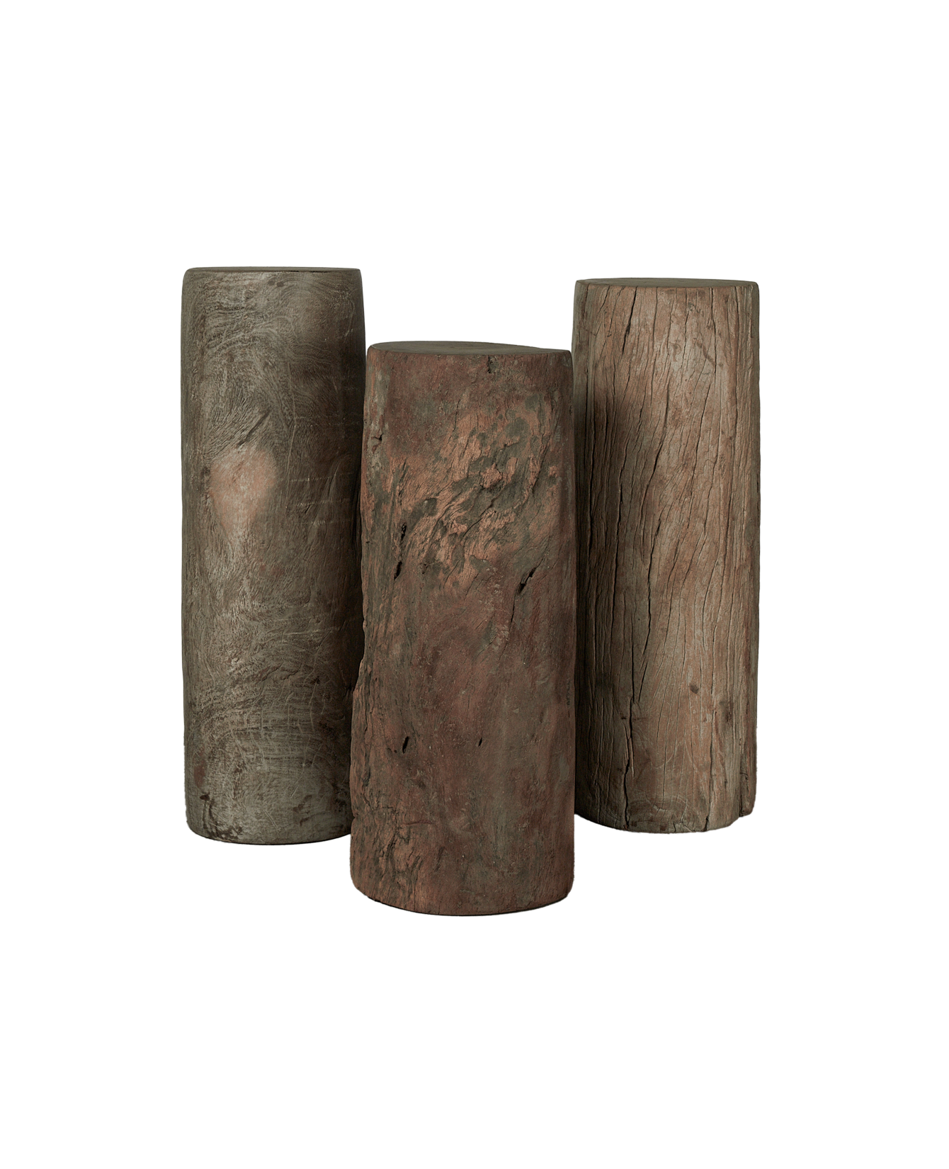 Vintage Wood Pedestal - Round Assorted from India made of Wood
