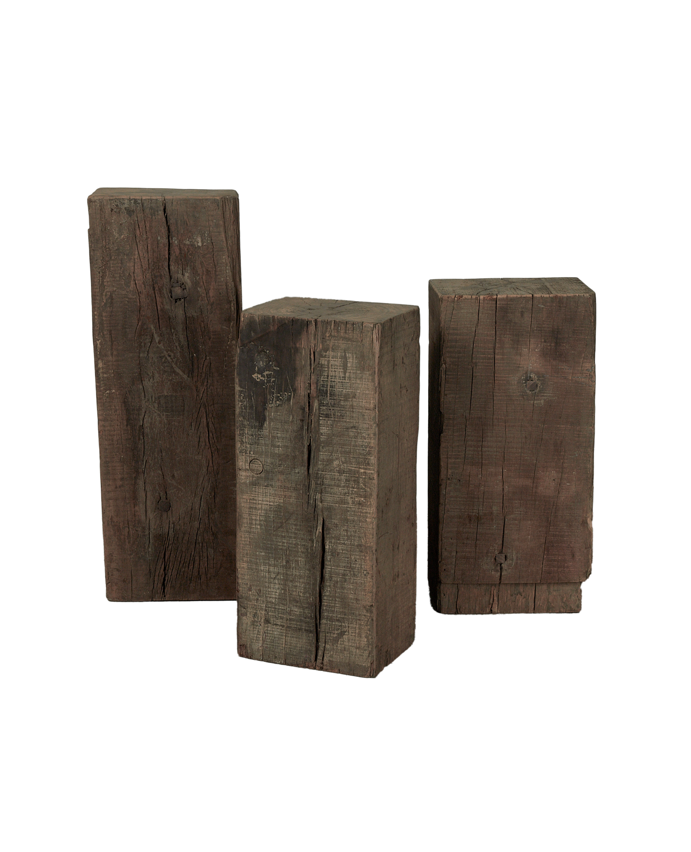 Vintage Wood Pedestal - Rectangle Assorted from India made of Wood