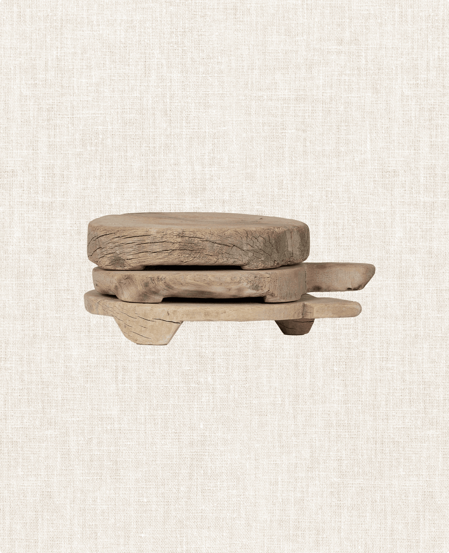 Vintage Wood Riser - Bleached from India made of Wood