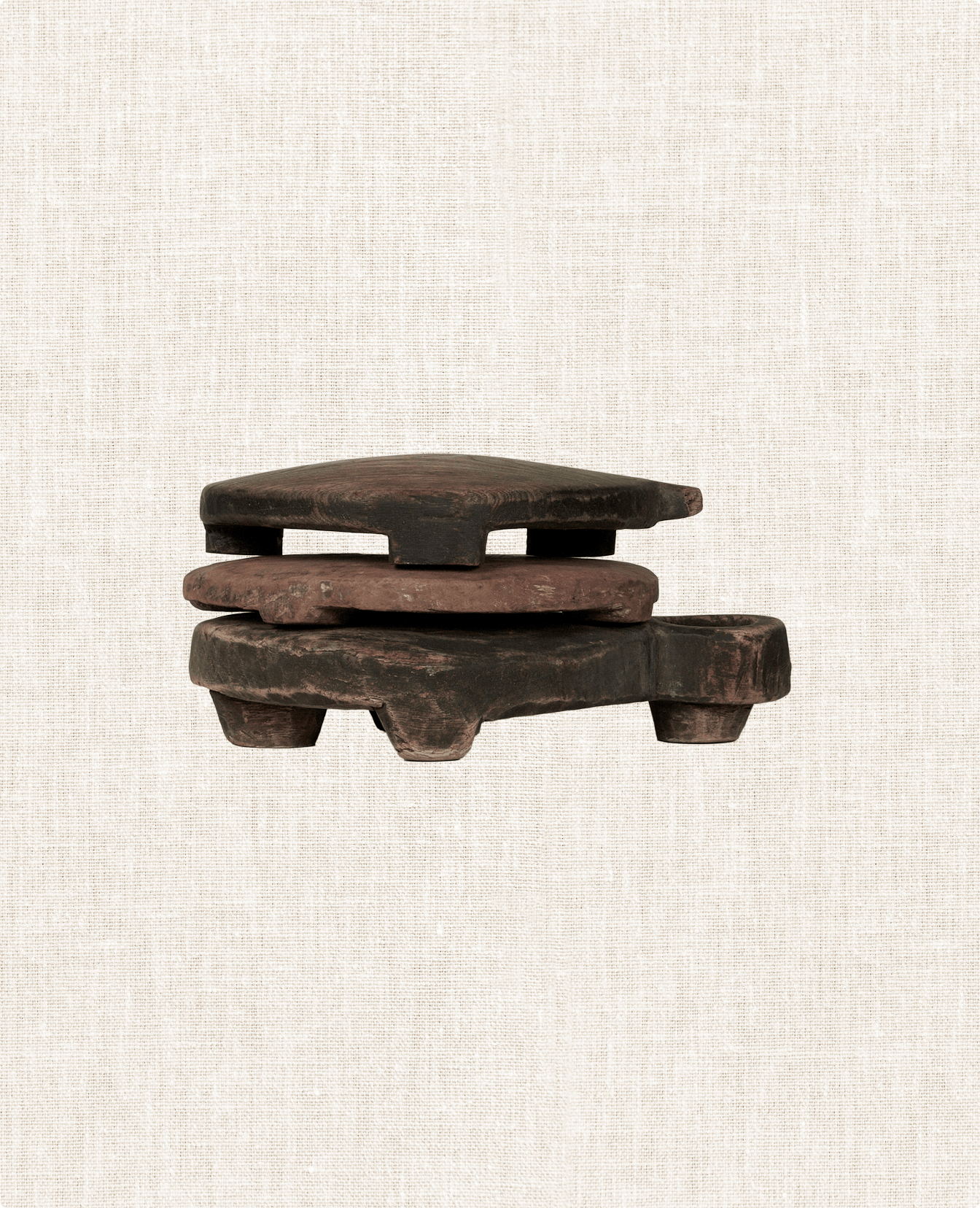 Vintage Wood Riser - Natural from India made of Wood