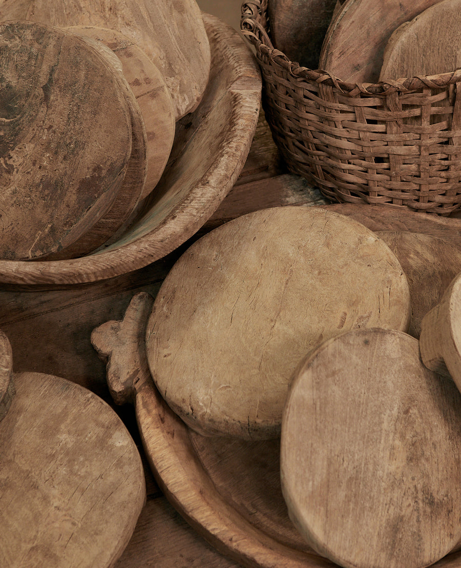 Vintage Wood Riser - Bleached from India made of Wood