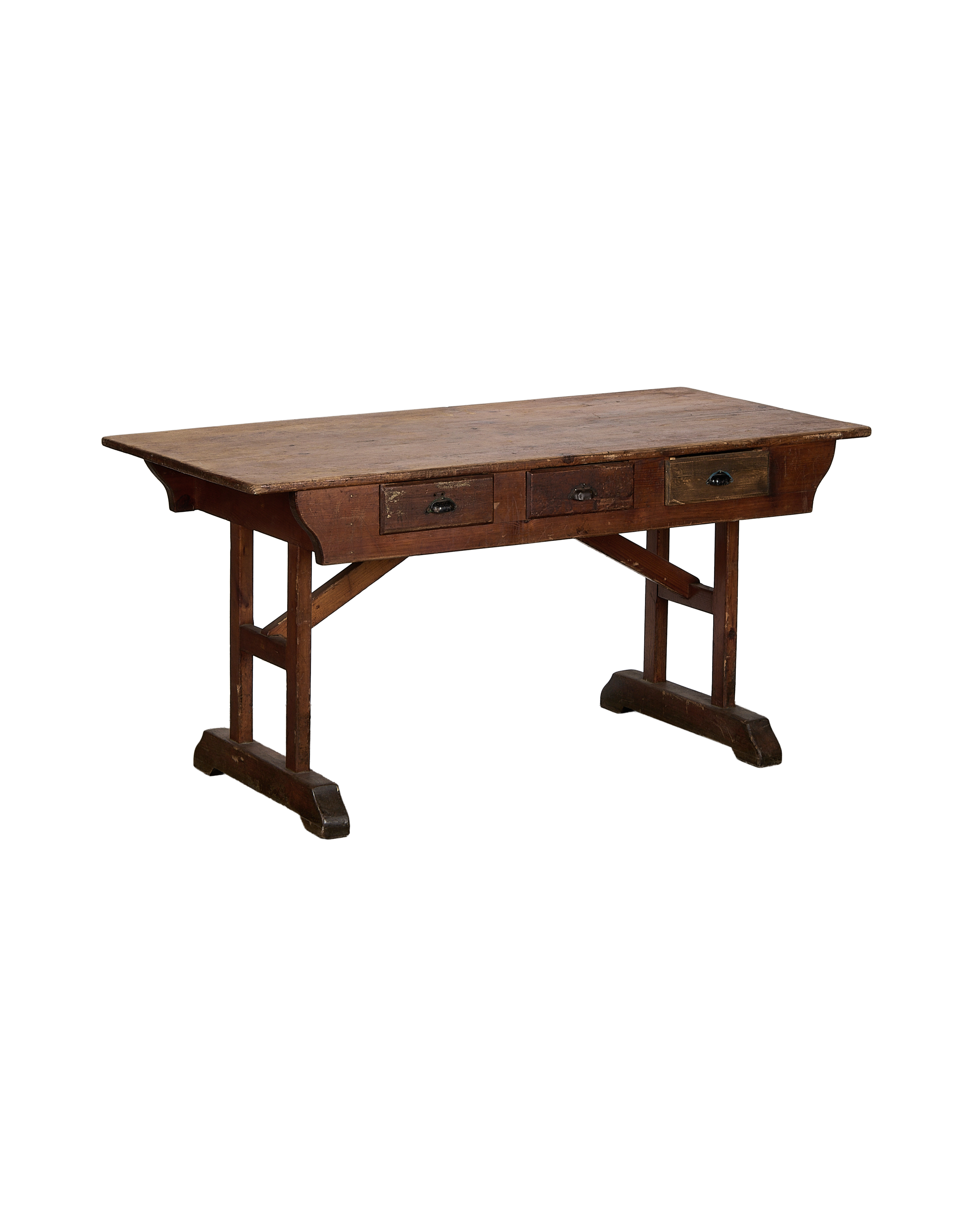 Farmhouse Table With Drawers 6 Drawer Farm Table | Vintage French Islands & Work Tables | OLIVE ATELIERS