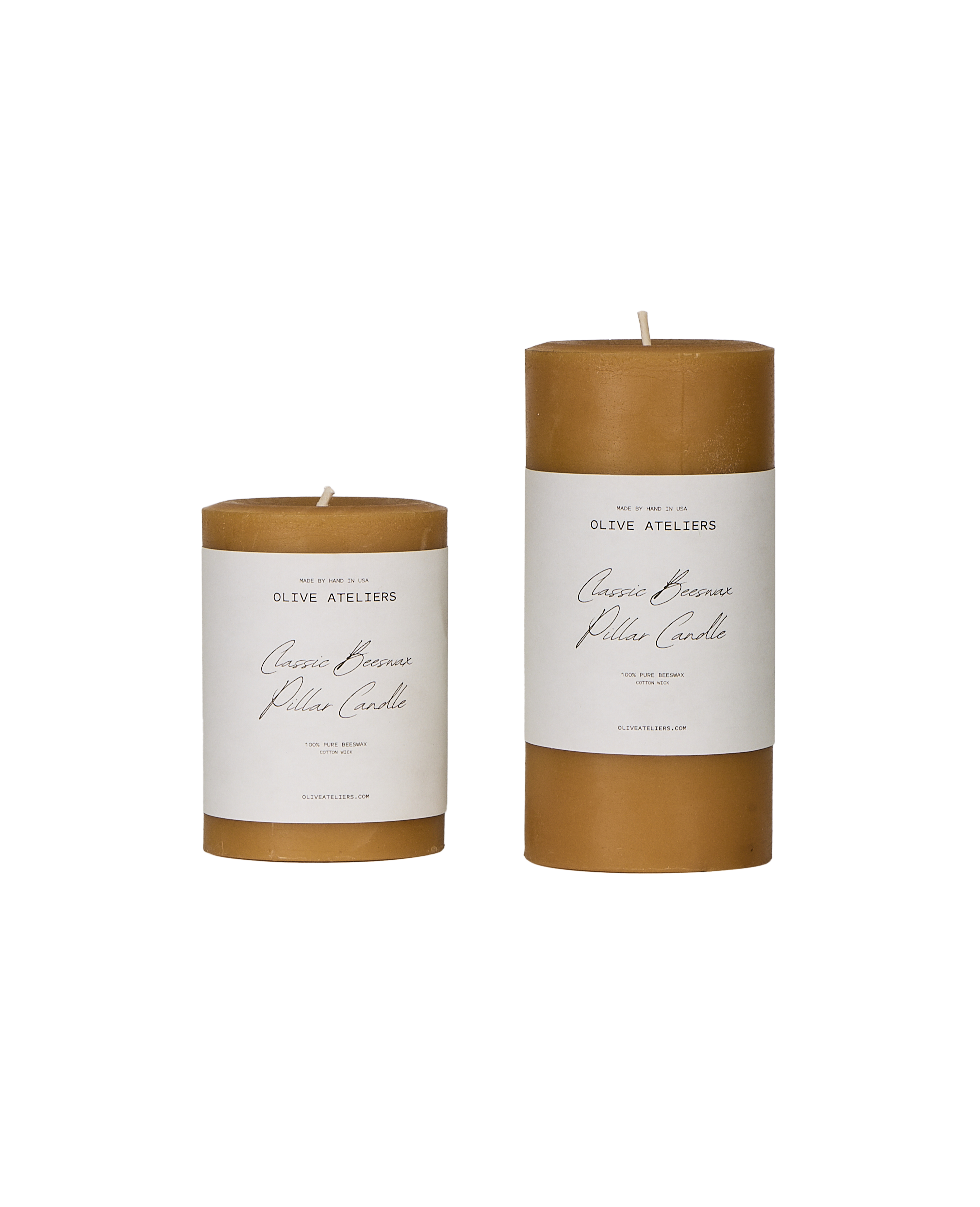Classic Beeswax Pillar Candle - Natural