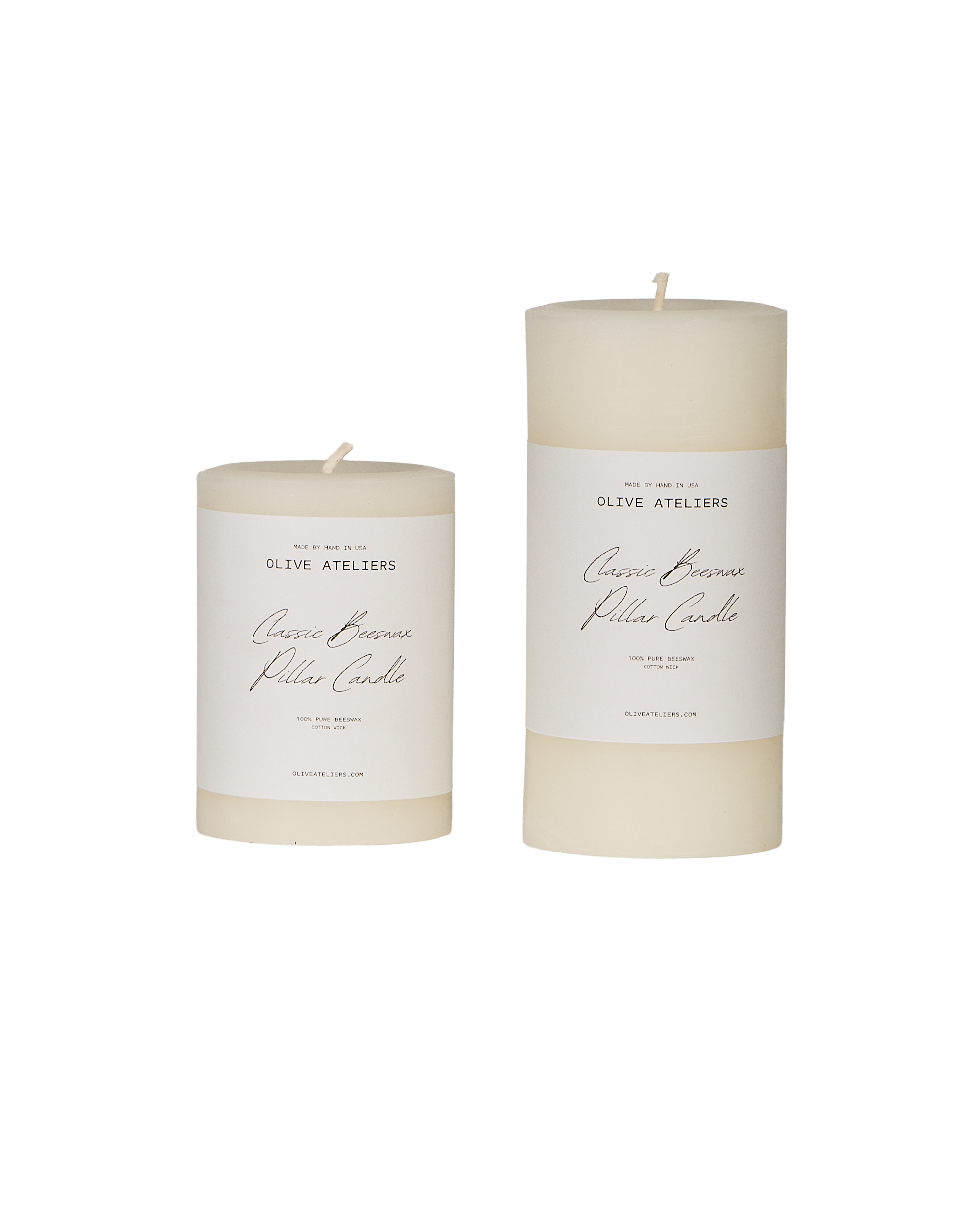 Classic Beeswax Pillar Candle - Ivory