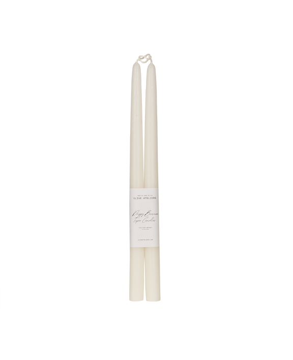 Drippy Beeswax Taper Candle - Ivory