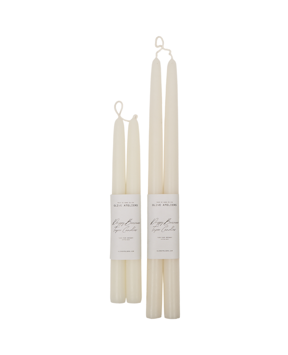 Drippy Beeswax Taper Candle - Ivory